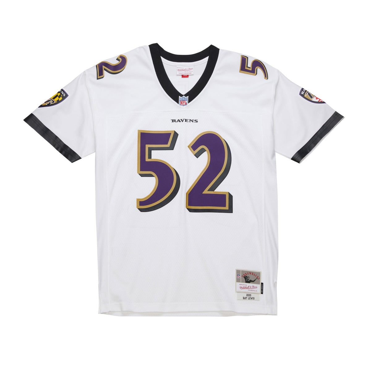 Ray Lewis #52 Baltimore Ravens Mitchell & Ness NFL Trikot 2000 Weiß - STADIUMDREAMS