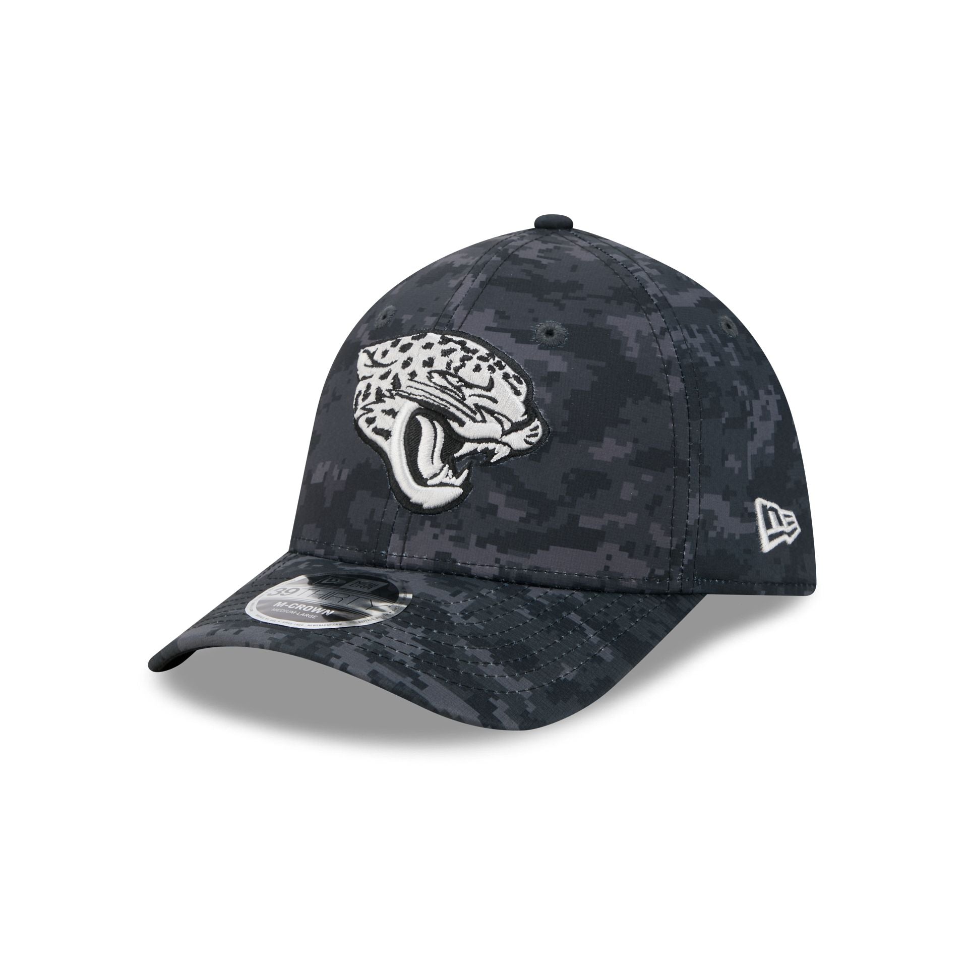 Jacksonville Jaguars New Era 2026 NFL Salute to Service 39THIRTY Flex Fit Cap Camouflage Schwarz