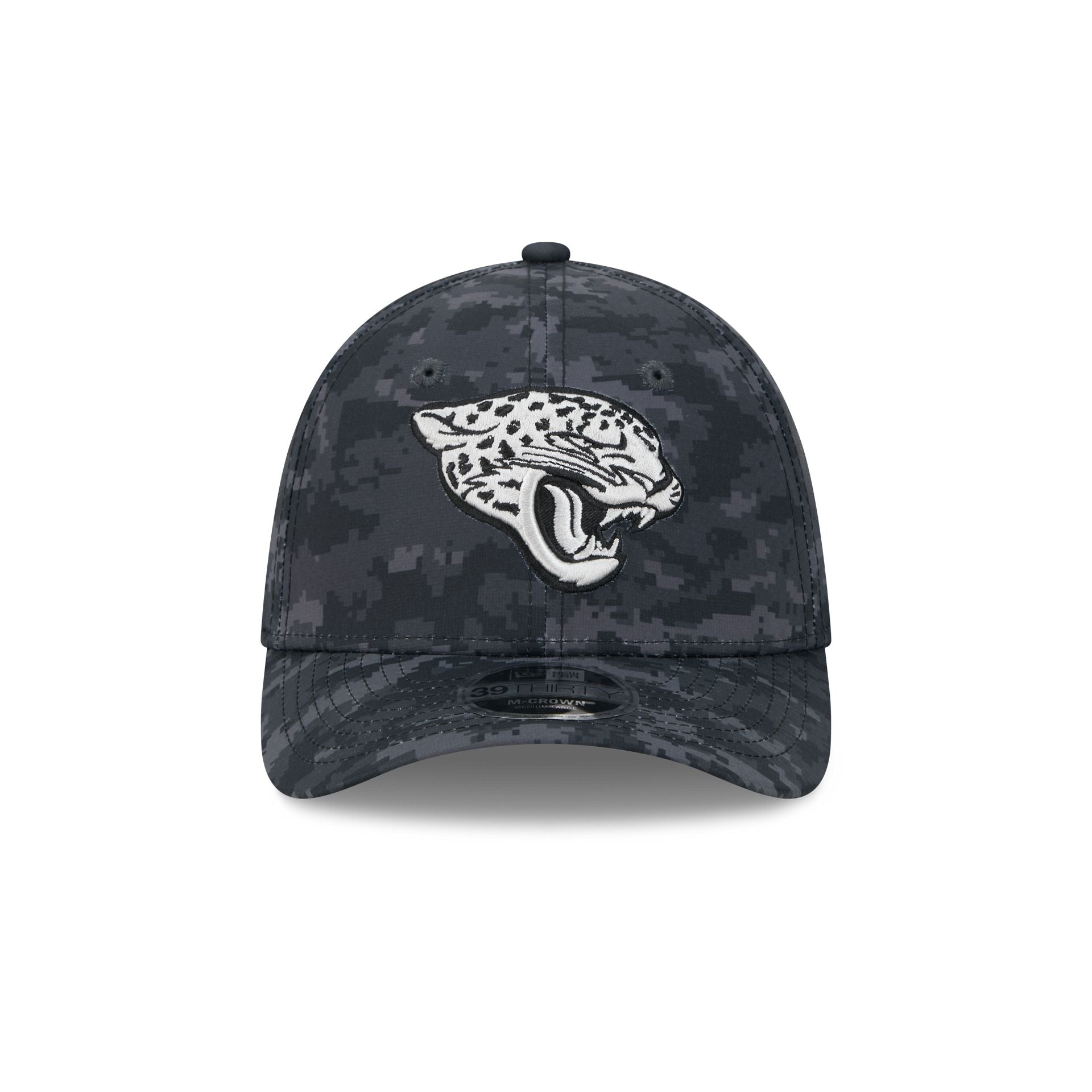 Jacksonville Jaguars New Era 2026 NFL Salute to Service 39THIRTY Flex Fit Cap Camouflage Schwarz
