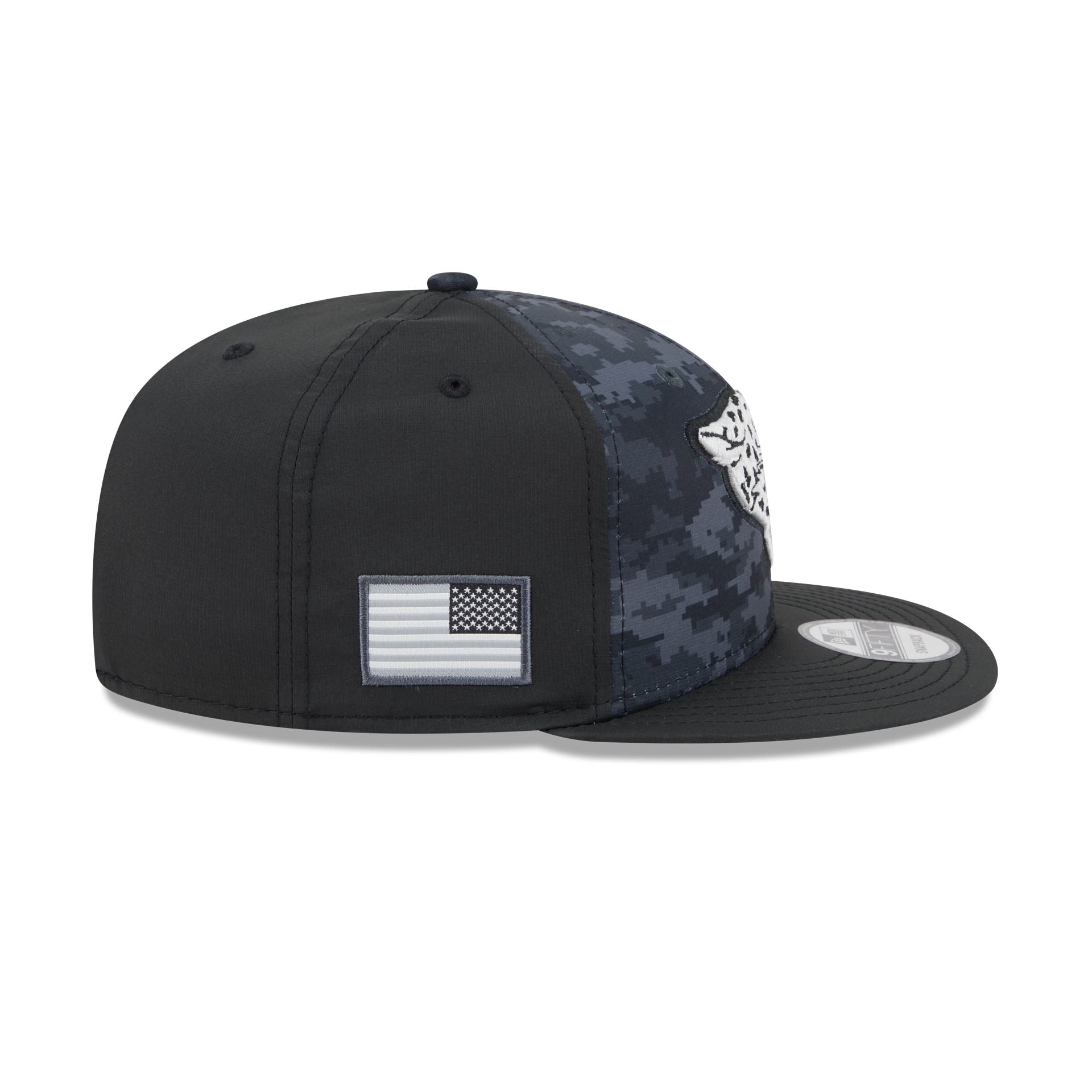 Jacksonville Jaguars New Era 2026 NFL Salute to Service 9FIFTY Snapback Cap Camouflage Schwarz