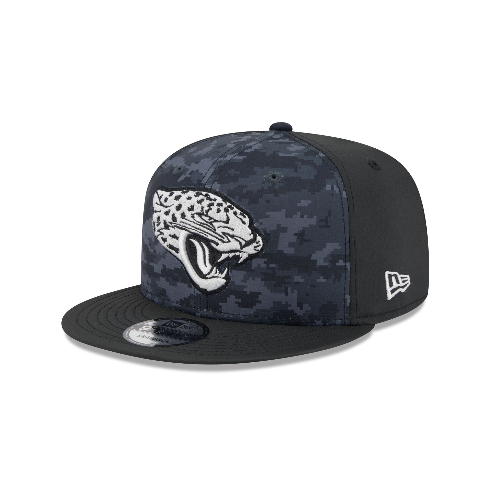 Jacksonville Jaguars New Era 2026 NFL Salute to Service 9FIFTY Snapback Cap Camouflage Schwarz