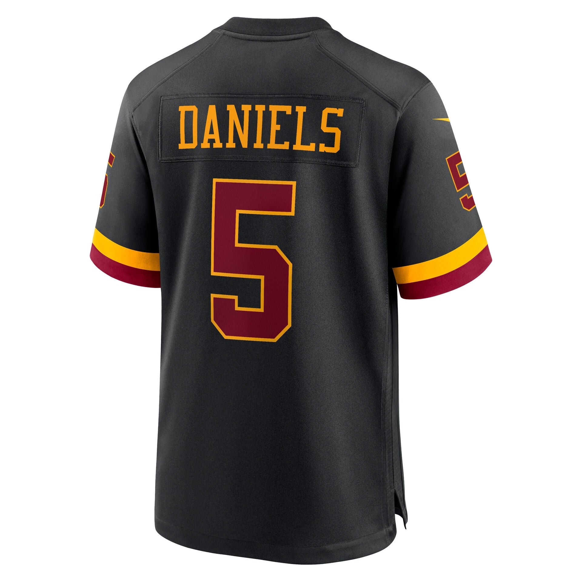 Jayden Daniels #5 Washington Commanders 2026 Alternate Nike NFL Trikot Schwarz