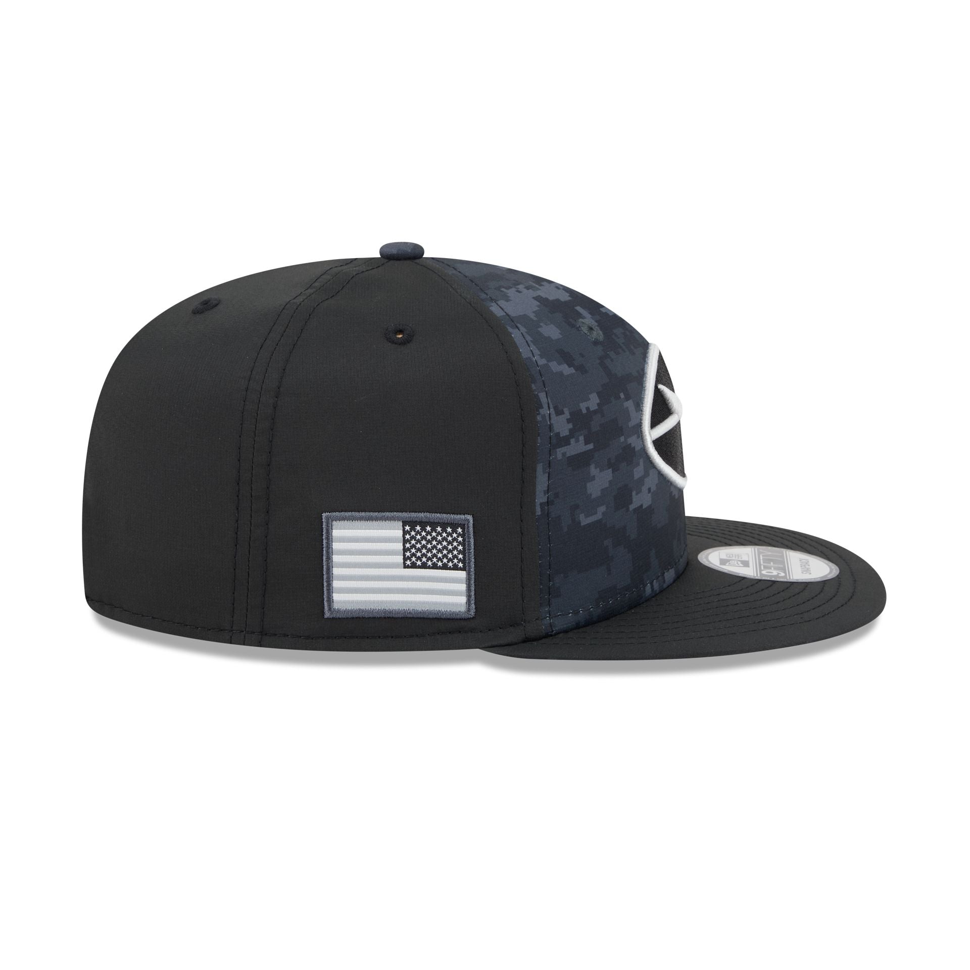 New York Jets New Era 2026 NFL Salute to Service 9FIFTY Snapback Cap Camouflage Schwarz