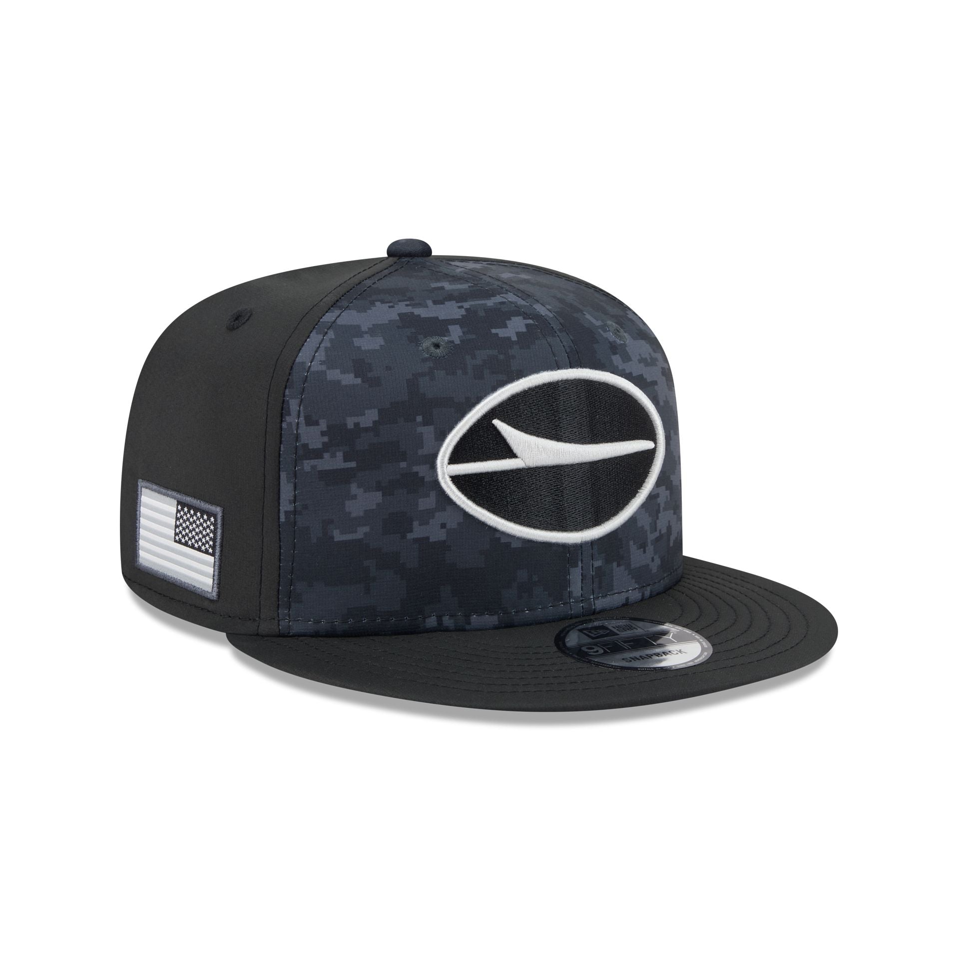 New York Jets New Era 2026 NFL Salute to Service 9FIFTY Snapback Cap Camouflage Schwarz