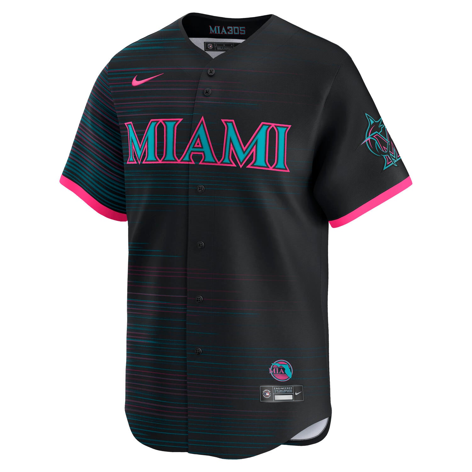 Miami Marlins Nike City Connect Limited MLB Jersey Black