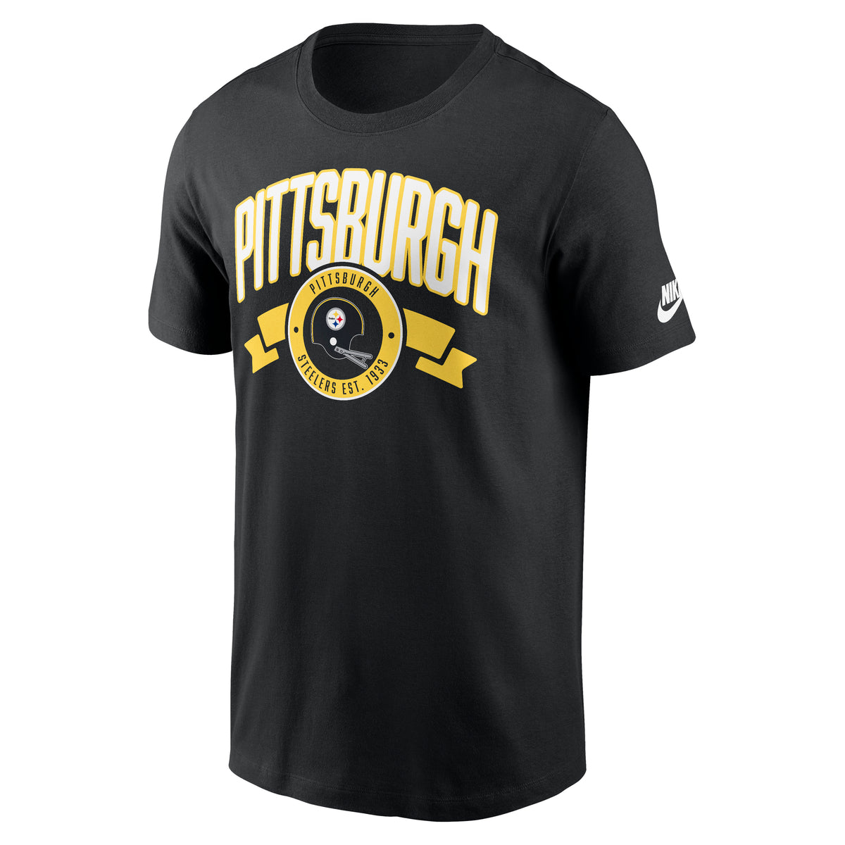 Pittsburgh Steelers Nike Rewind Backprint Hit NFL T-Shirt Schwarz