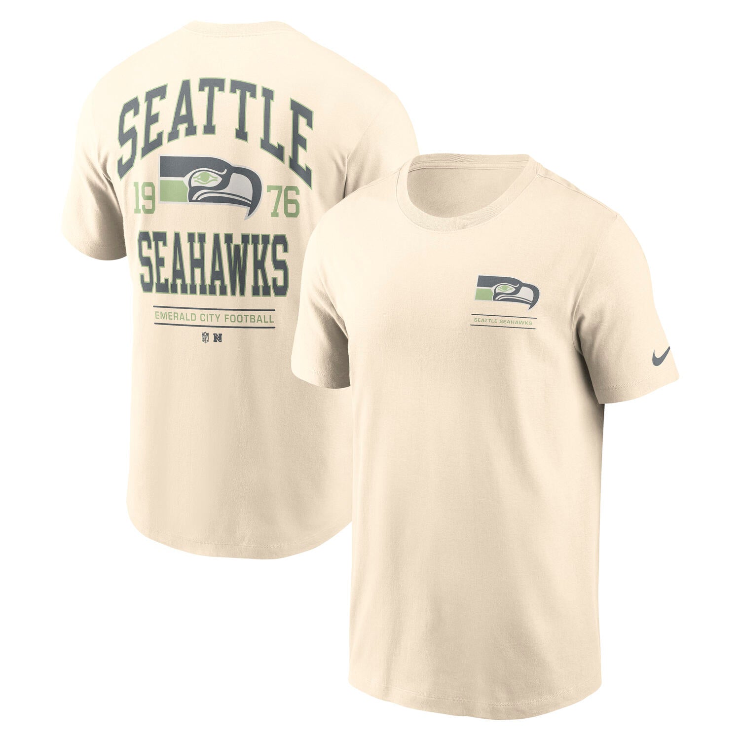 Seattle Seahawks Nike Freestyle Backprint NFL T-Shirt Cream Beige