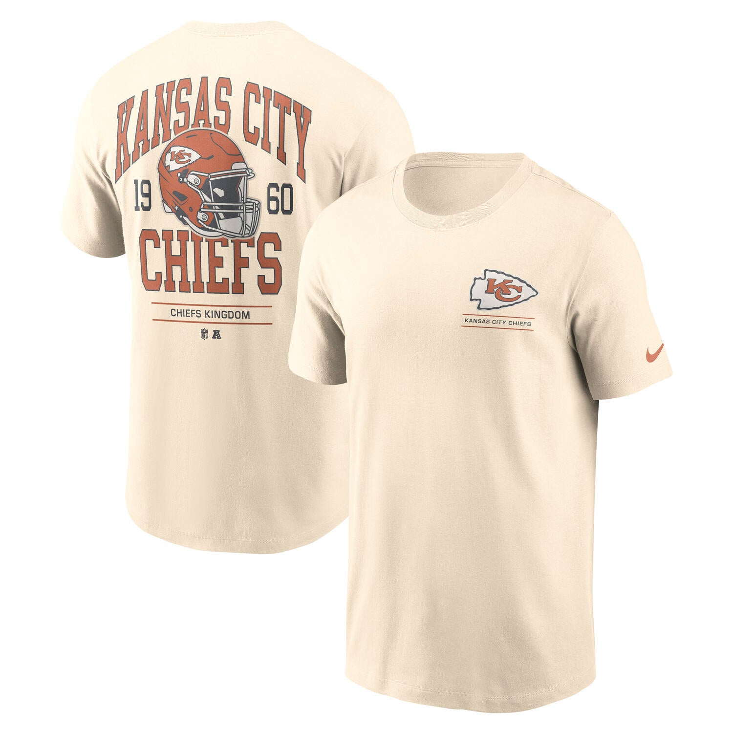 Kansas City Chiefs Nike Freestyle Backprint NFL T-Shirt Cream Beige