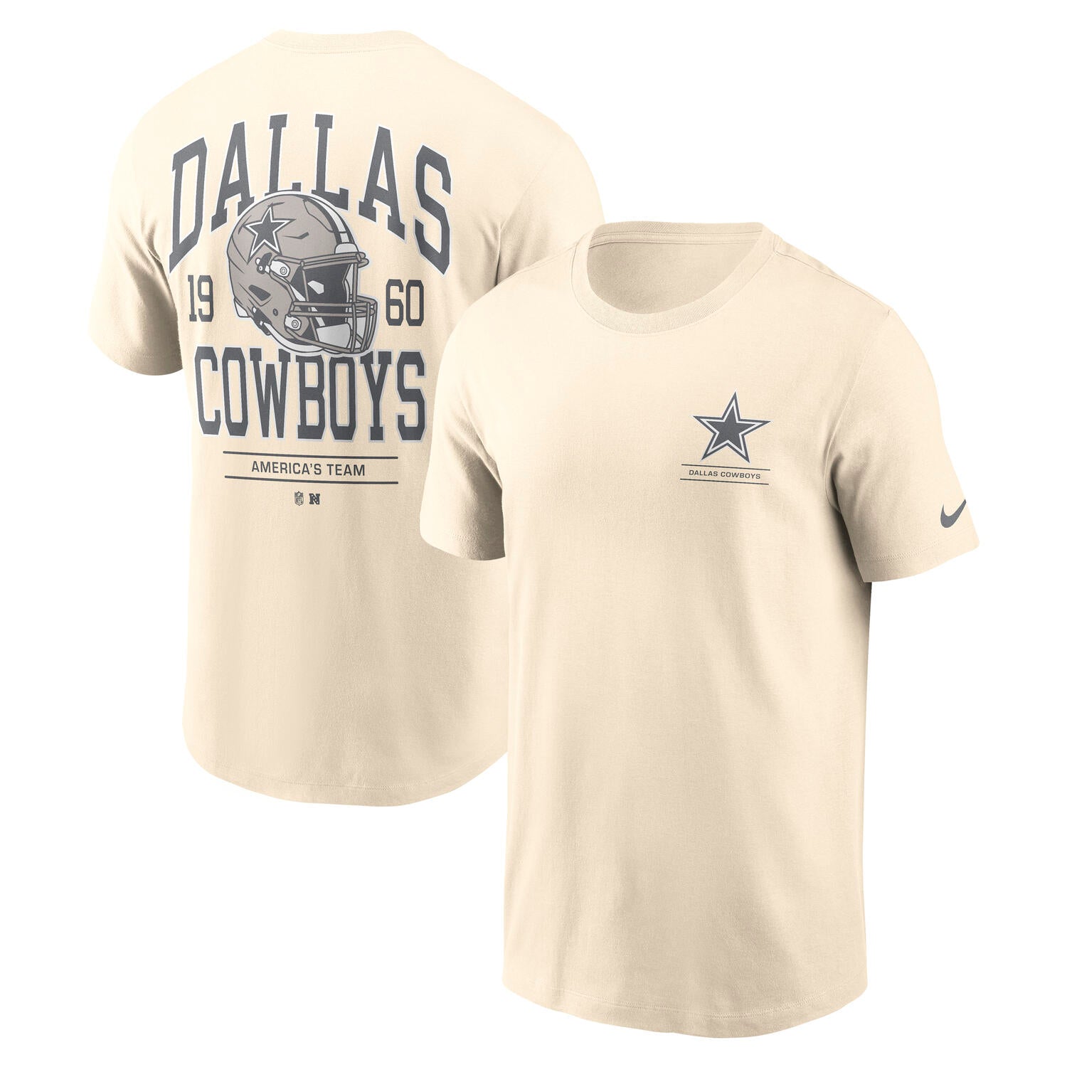 Dallas Cowboys Nike Freestyle Backprint NFL T-Shirt Cream Beige