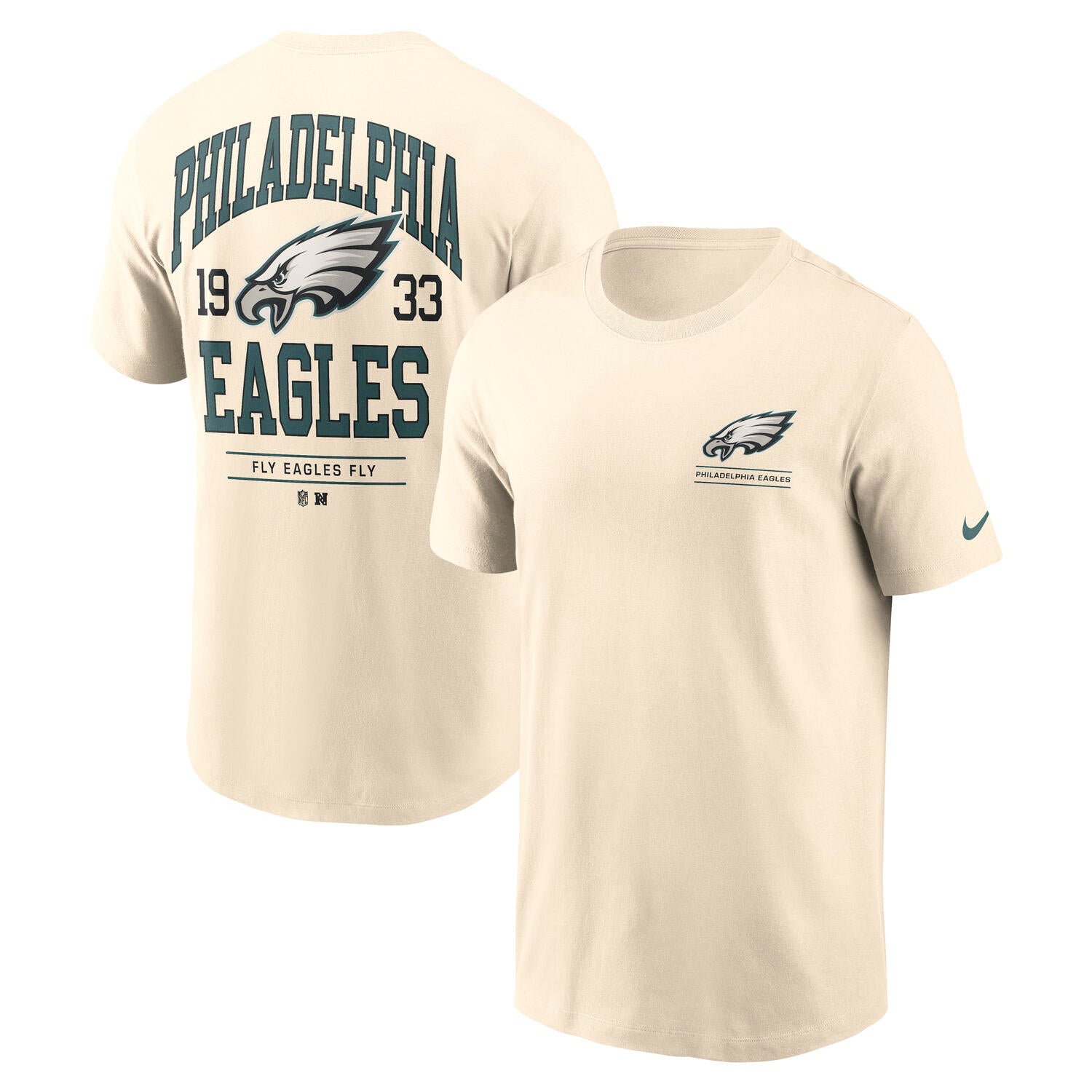 Philadelphia Eagles Nike Freestyle Backprint NFL T-Shirt Cream Beige