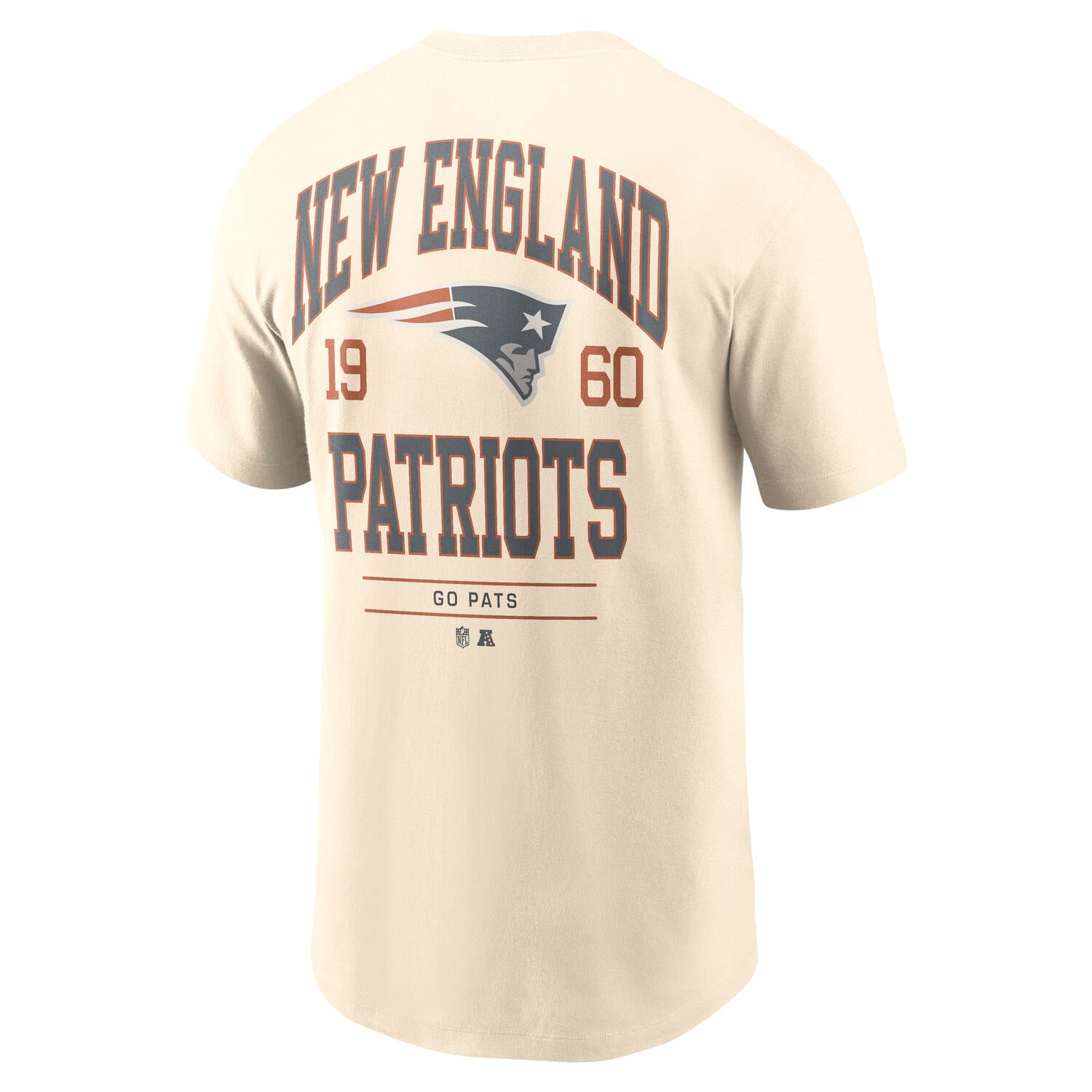New England Patriots Nike Freestyle Backprint NFL T-Shirt Cream Beige