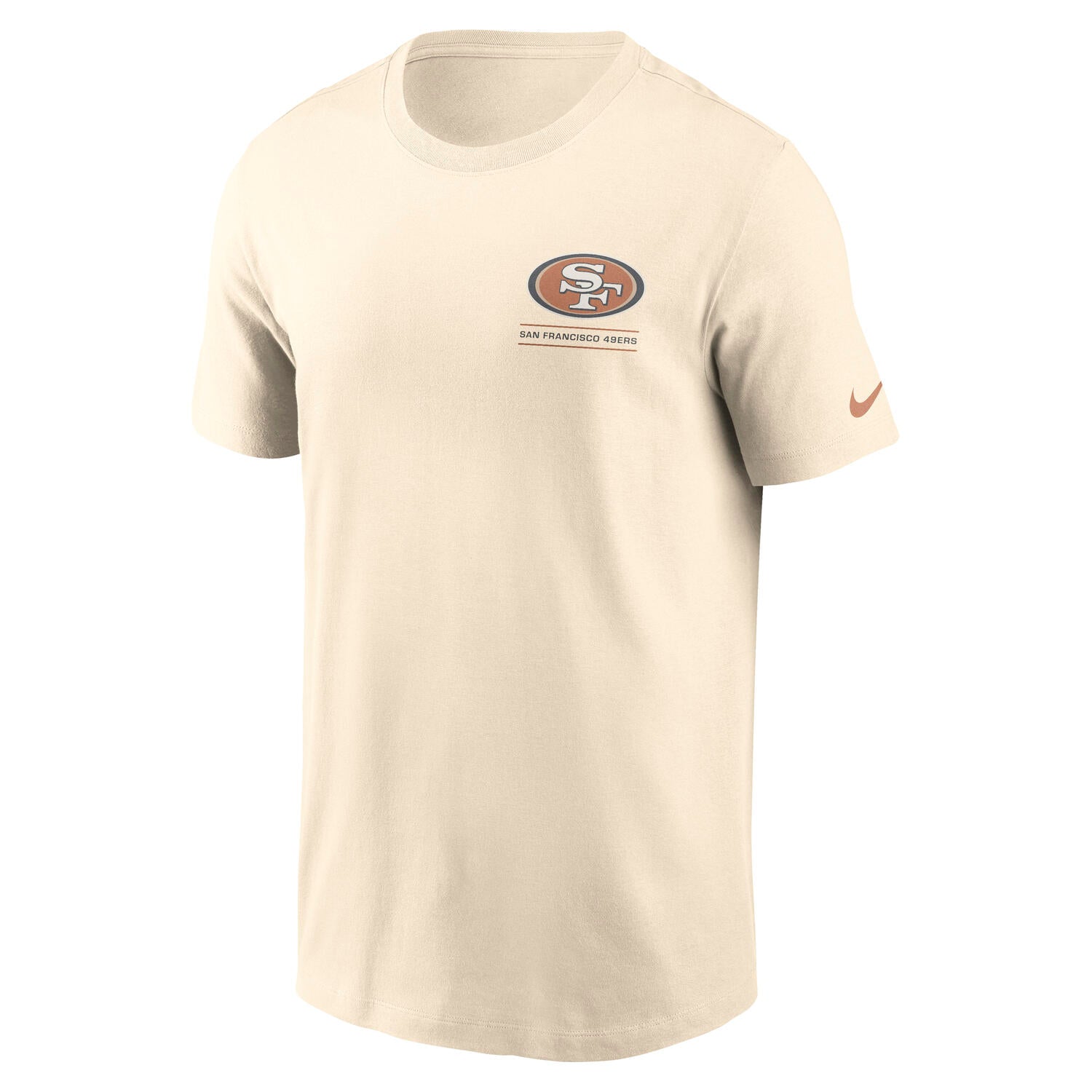 San Francisco 49ers Nike Freestyle Backprint NFL T-Shirt Cream Beige