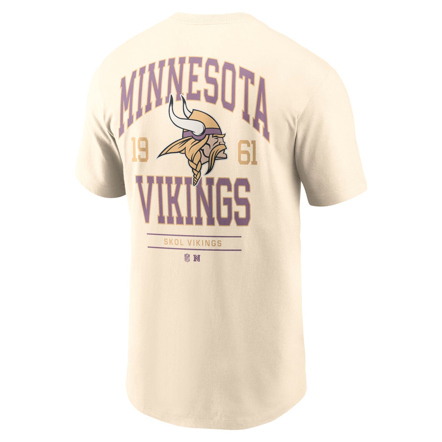 Minnesota Vikings Nike Freestyle Backprint NFL T-Shirt Cream Beige