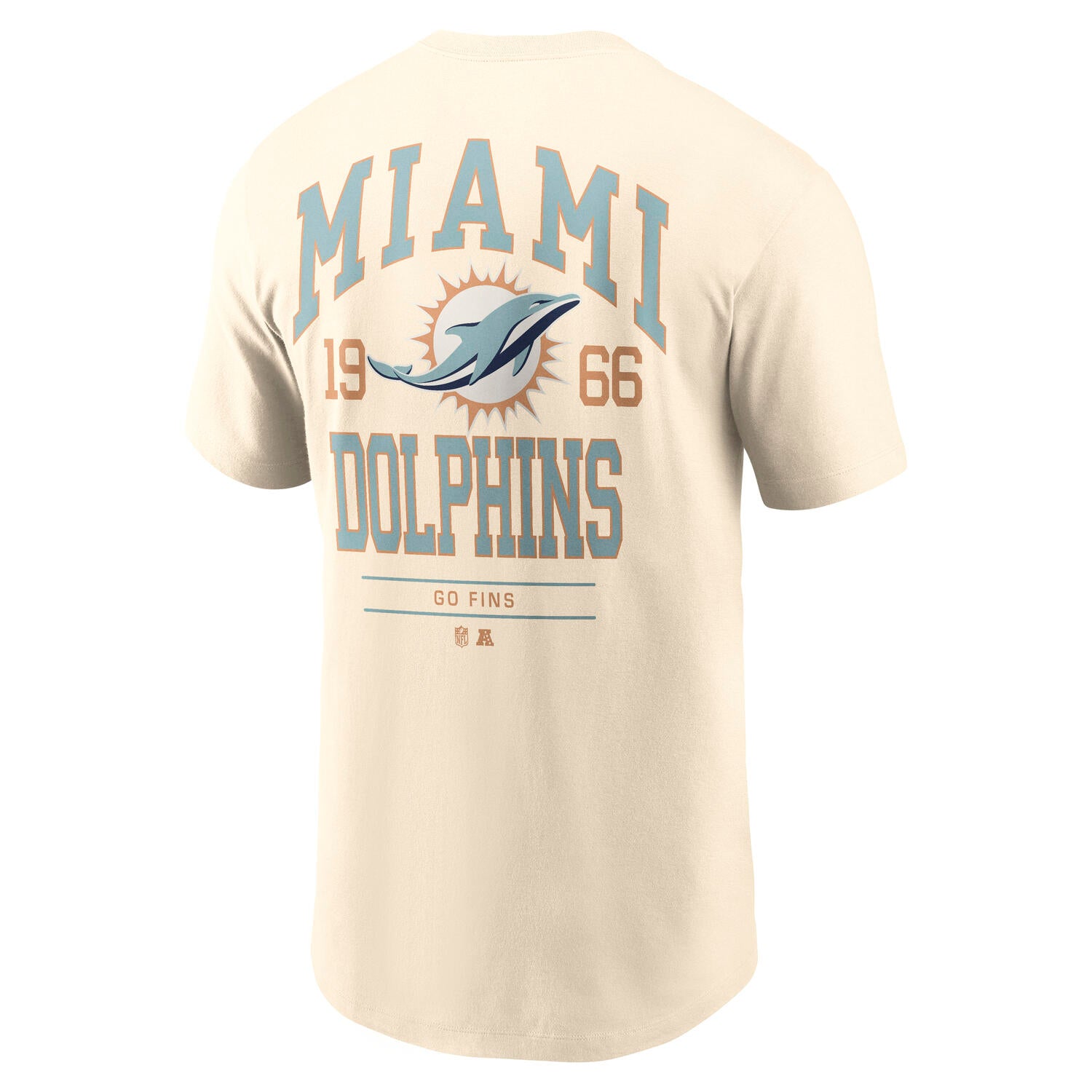Miami Dolphins Nike Freestyle Backprint NFL T-Shirt Cream Beige
