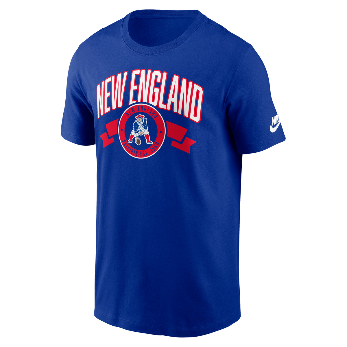 New England Patriots Nike Rewind Backprint Hit NFL T-Shirt Blau
