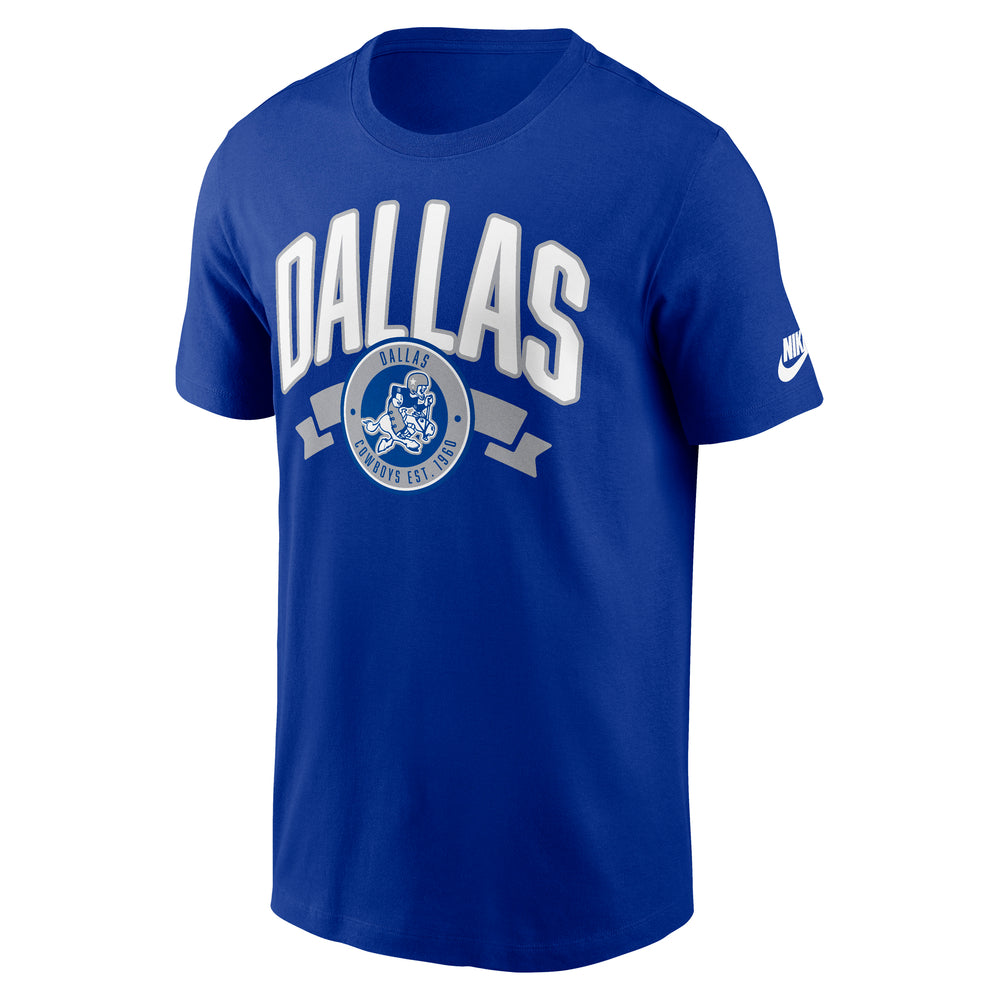 Dallas Cowboys Nike Rewind Backprint Hit NFL T-Shirt Blau