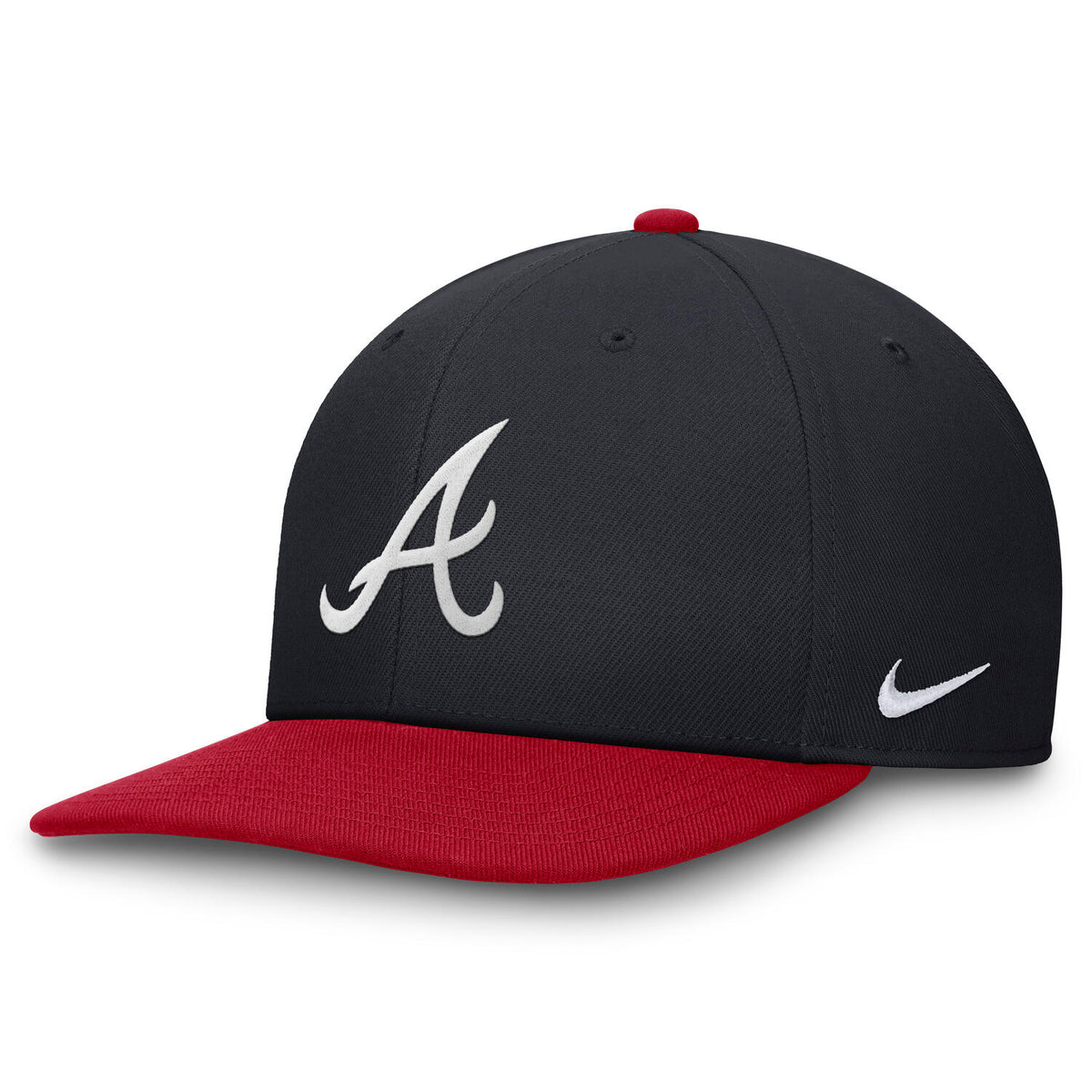 Atlanta Braves Nike Dri-Fit Pro Structured Square Bill MLB Cap Navy Blau - STADIUMDREAMS