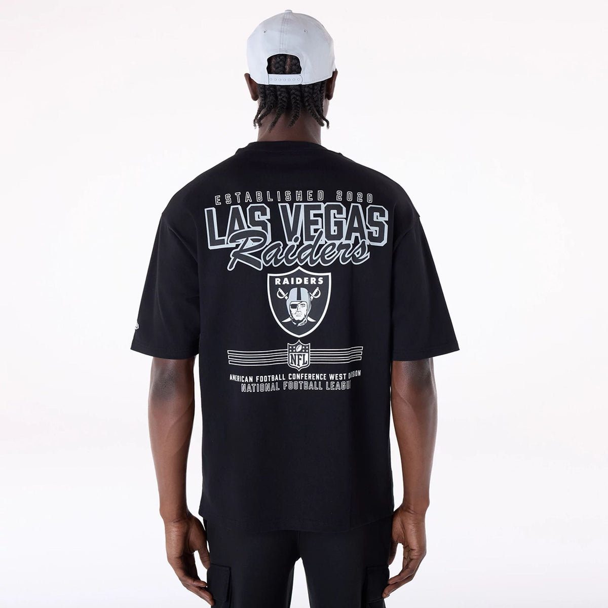 Las Vegas Raiders New Era Backprint Oversized NFL T-Shirt Schwarz - STADIUMDREAMS