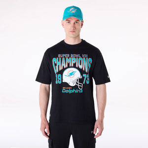 Miami Dolphins New Era Helmet Graphic NFL T-Shirt Weiß - STADIUMDREAMS