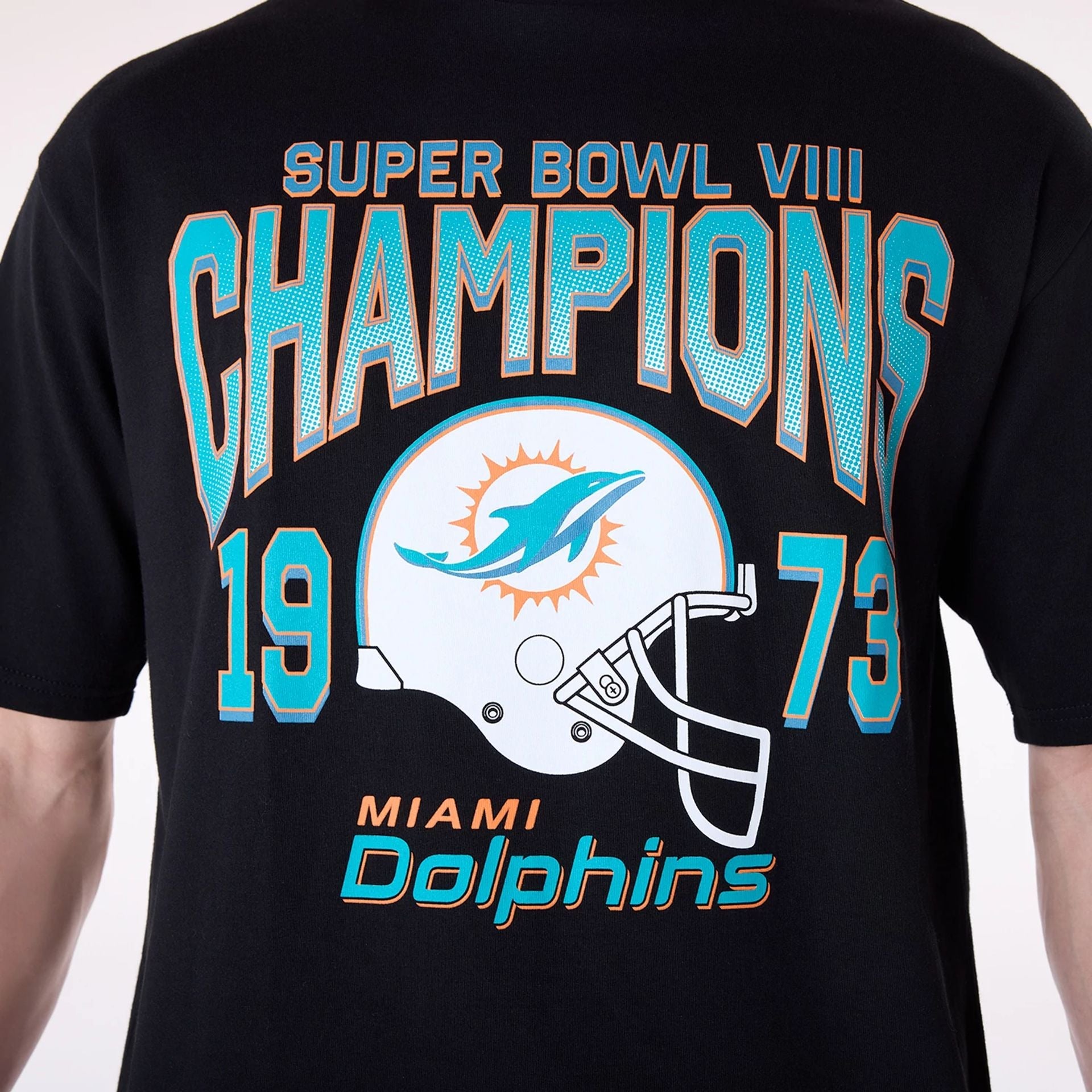 Miami Dolphins New Era Helmet Graphic NFL T-Shirt Weiß - STADIUMDREAMS