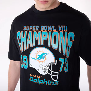 Miami Dolphins New Era Helmet Graphic NFL T-Shirt Weiß - STADIUMDREAMS