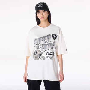 Las Vegas Raiders New Era Helmet Graphic NFL T-Shirt Weiß - STADIUMDREAMS