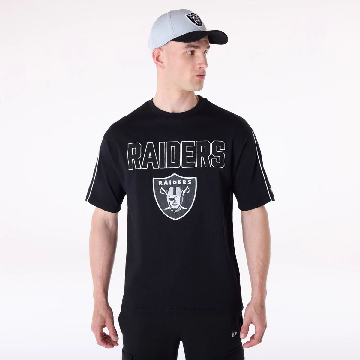 Las Vegas Raiders New Era NFL Heritage Stitched Oversized T-Shirt Schwarz - STADIUMDREAMS