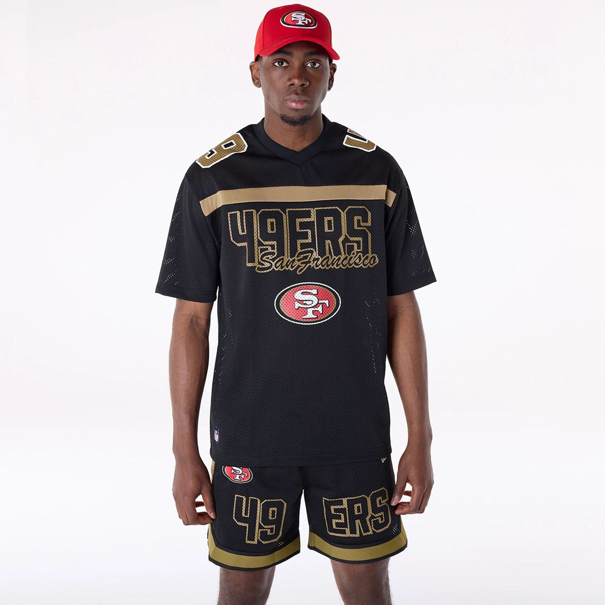 San Francisco 49ers New Era Mesh NFL Trikot Schwarz - STADIUMDREAMS