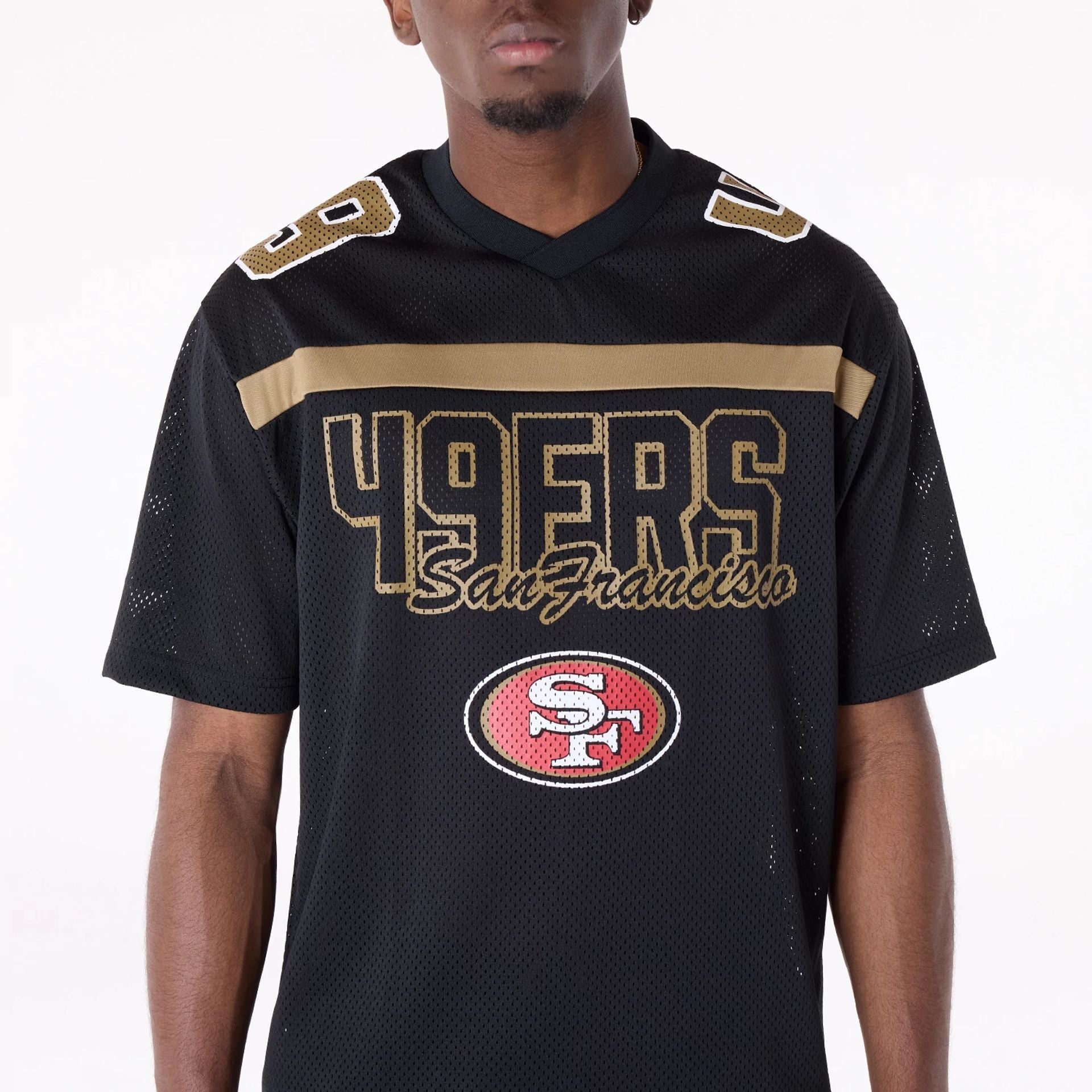 San Francisco 49ers New Era Mesh NFL Trikot Schwarz - STADIUMDREAMS