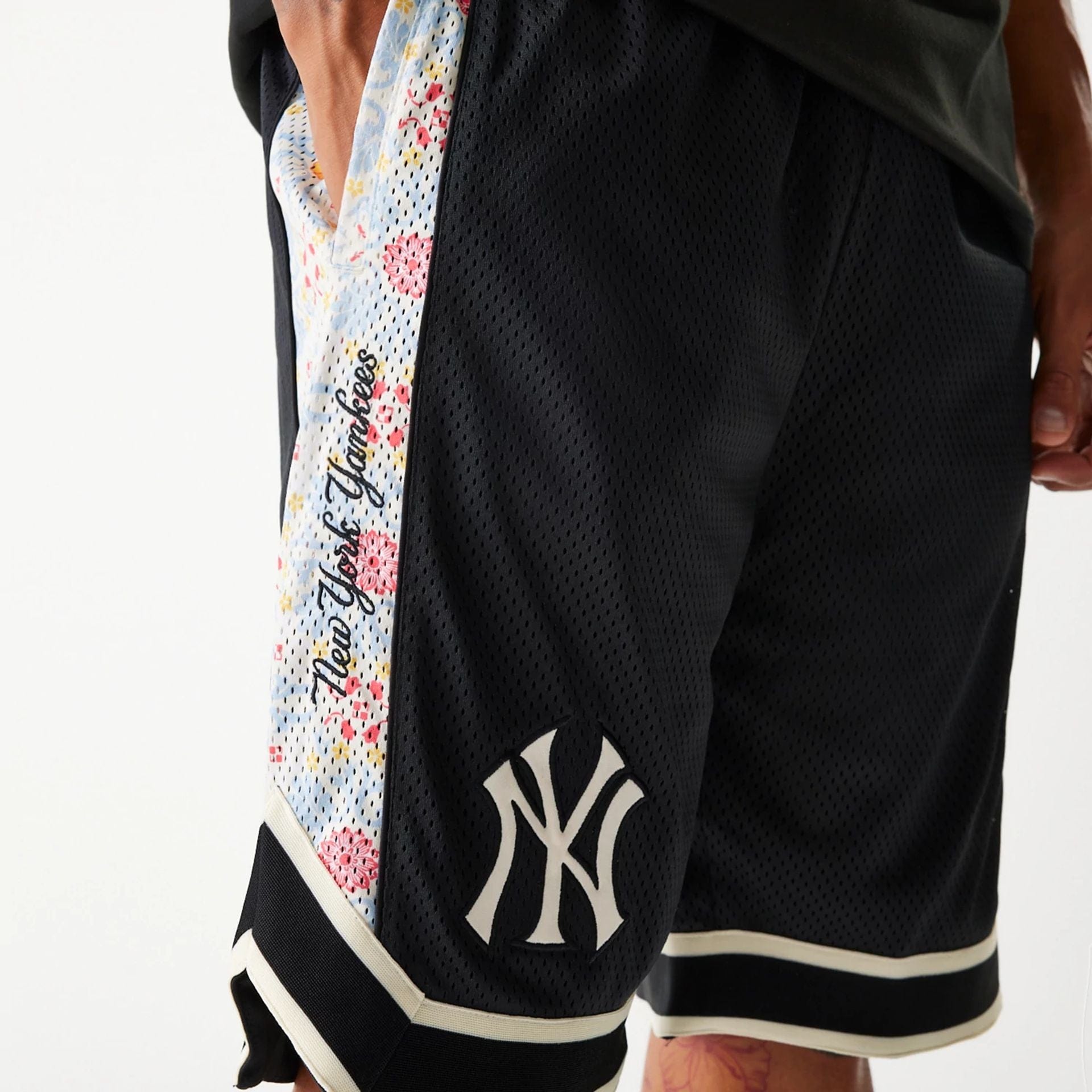New York Yankees New Era Infill Mesh MLB Shorts Schwarz