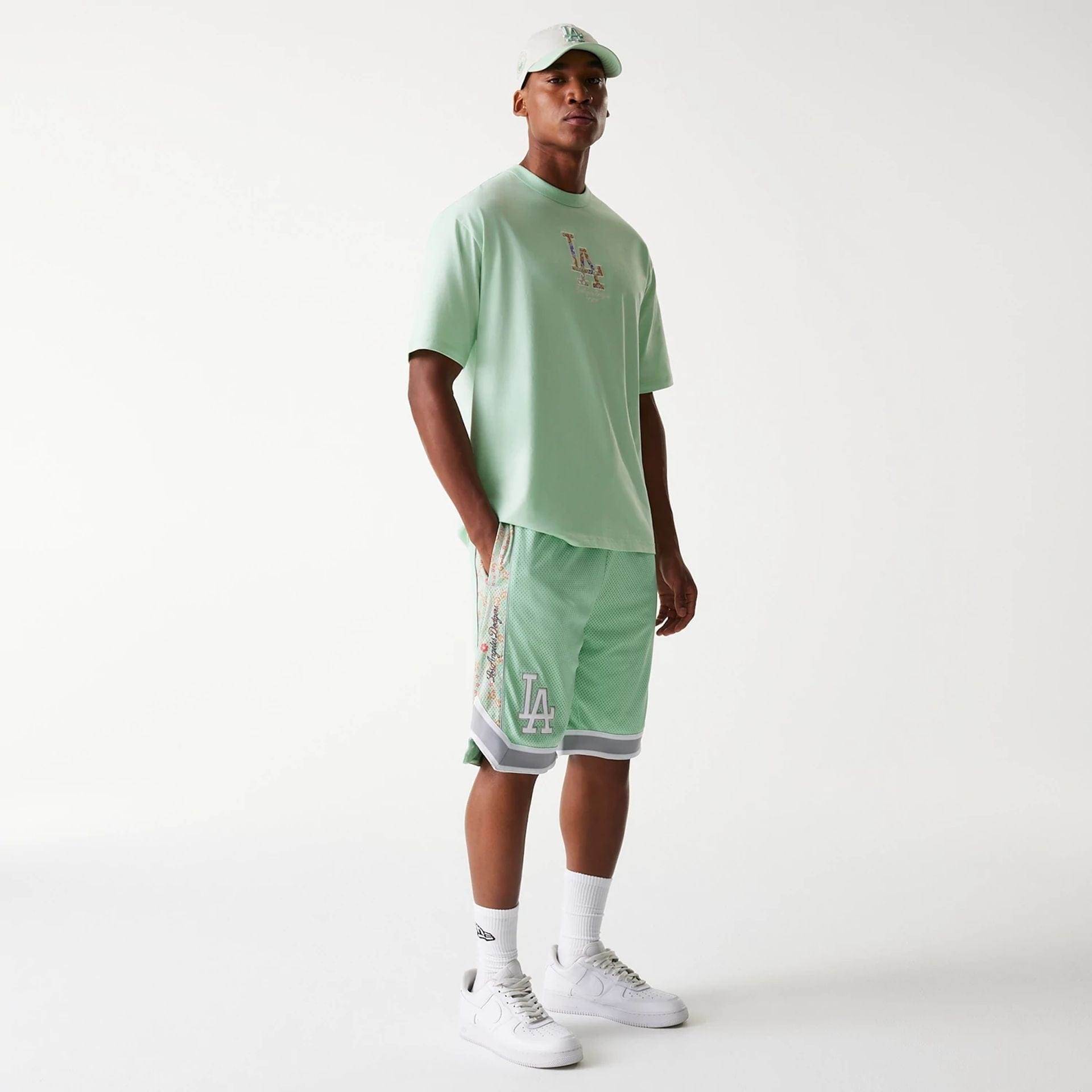 Los Angeles Dodgers New Era Infill Mesh MLB Shorts Grün