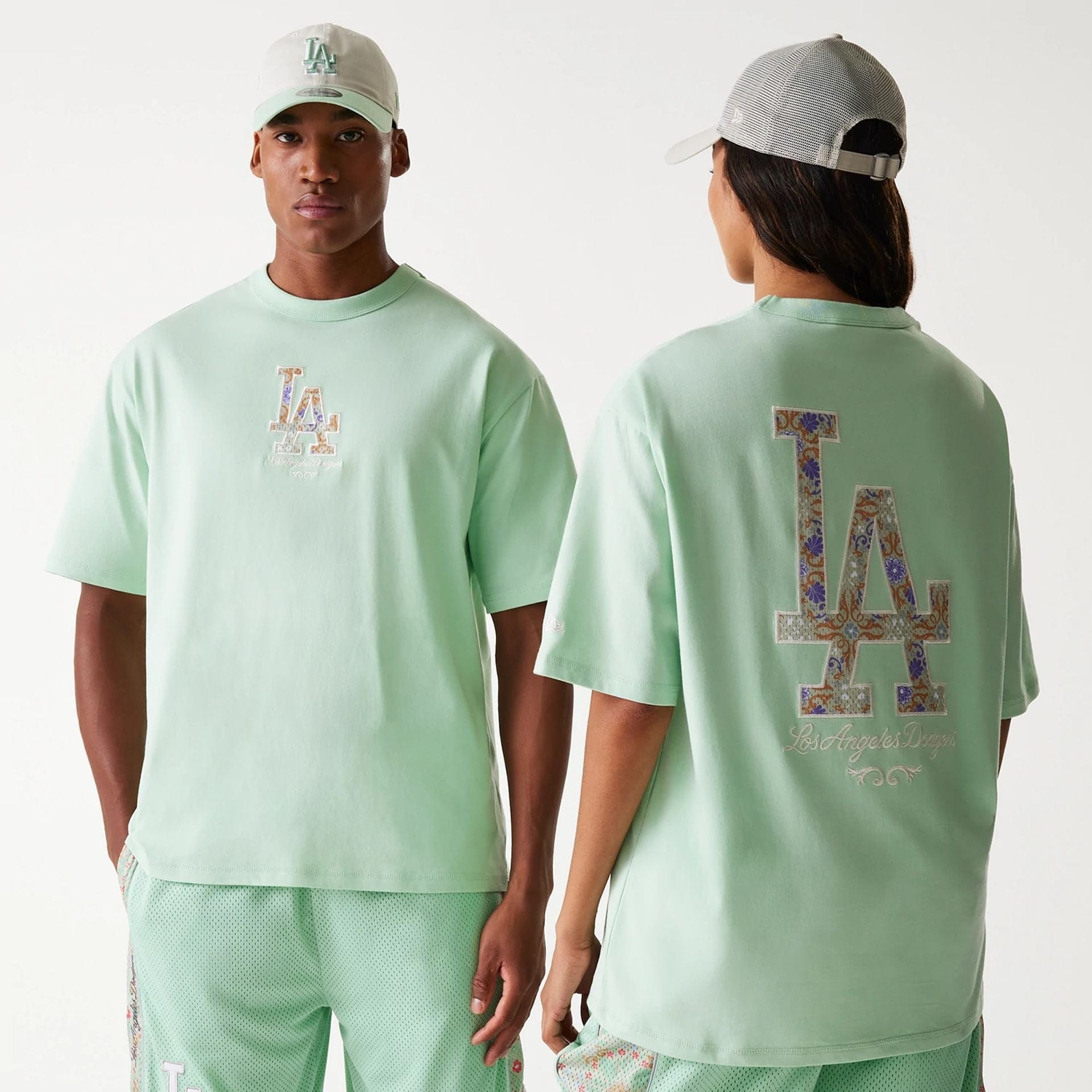 Los Angeles Dodgers New Era Infill Mesh MLB Shorts Grün