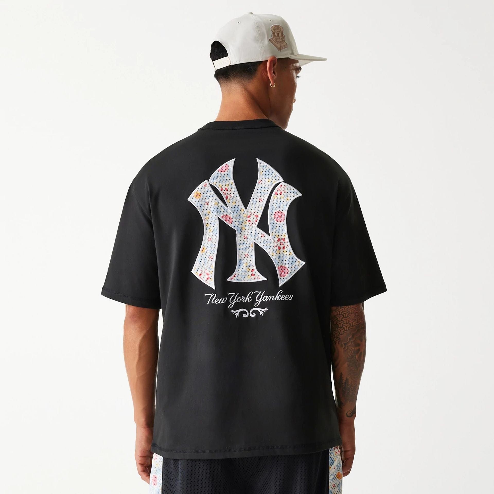 New York Yankees New Era Infill Mesh MLB Shorts Schwarz