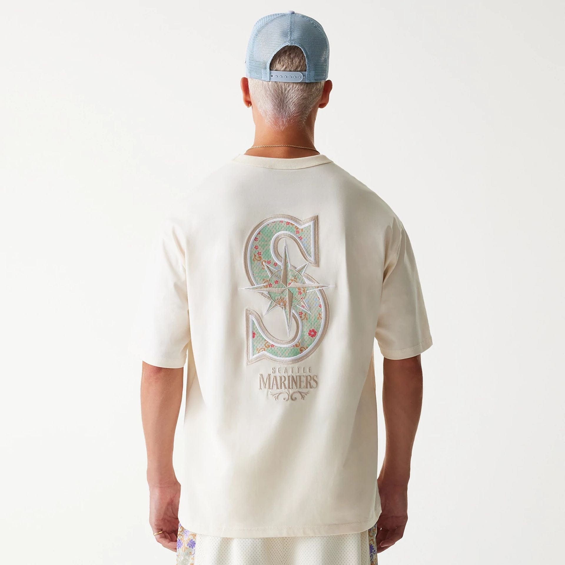 Seattle Mariners New Era Infill Mesh MLB Shorts Beige