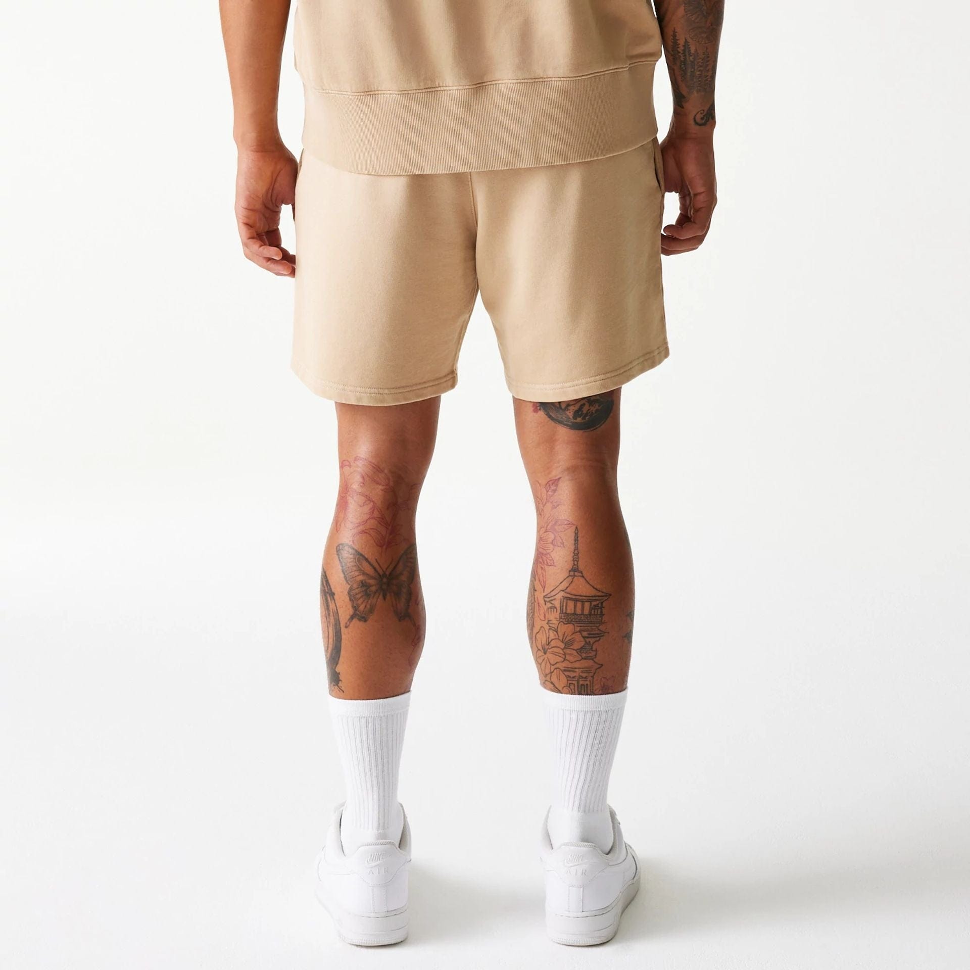 Chicago Bulls New Era Washed Style NBA Shorts Beige