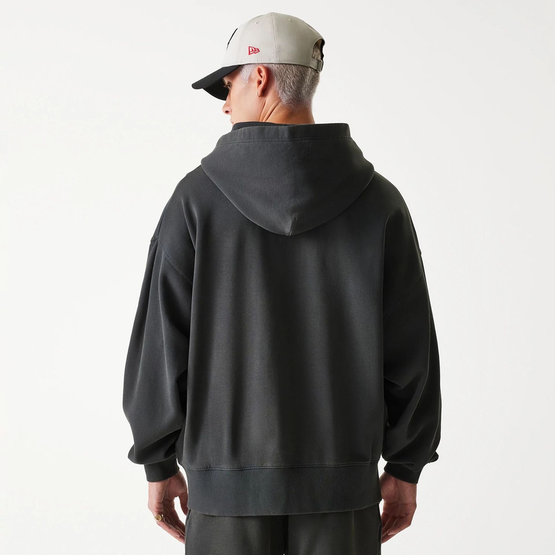 Chicago Bulls New Era Washed Style Full Zip NBA Hoodie Grau