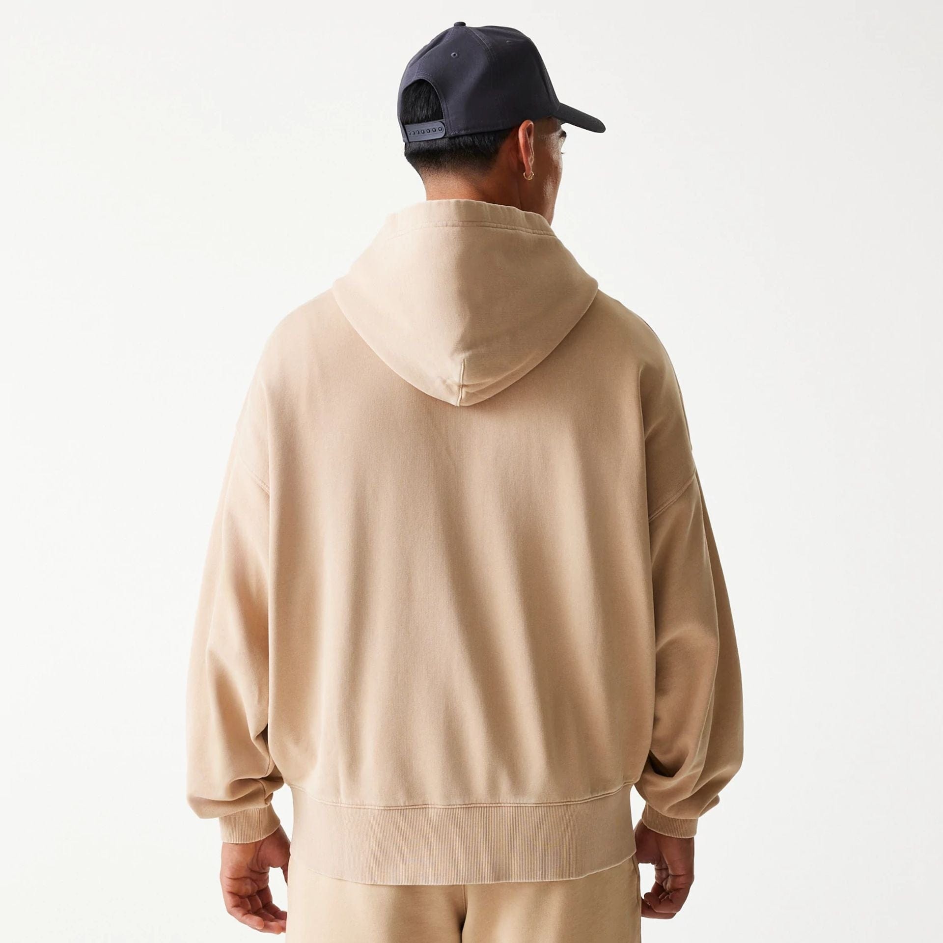 Chicago Bulls New Era Washed Style Full Zip NBA Hoodie Beige