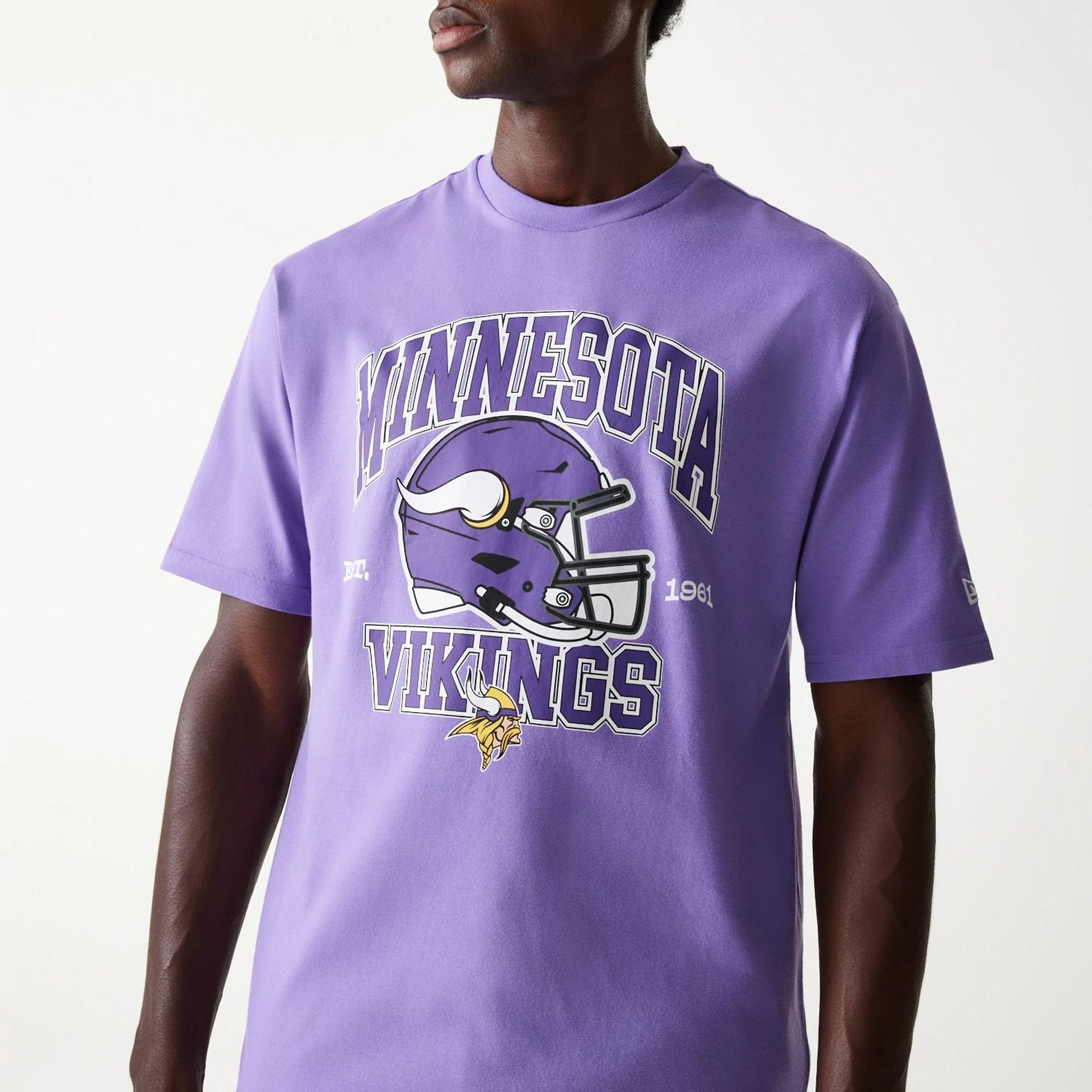 Minnesota Vikings New Era Oversized Helmet NFL T-Shirt Lila