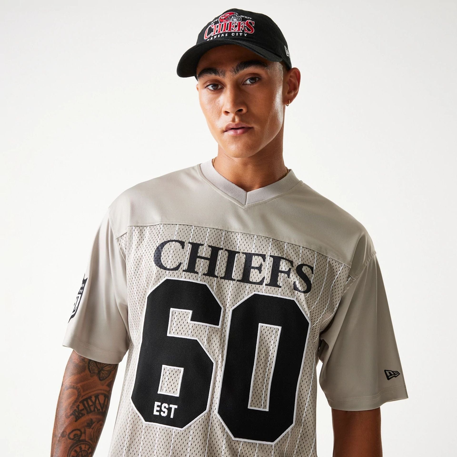 Kansas City Chiefs New Era Pinstripe NFL Trikot Beige