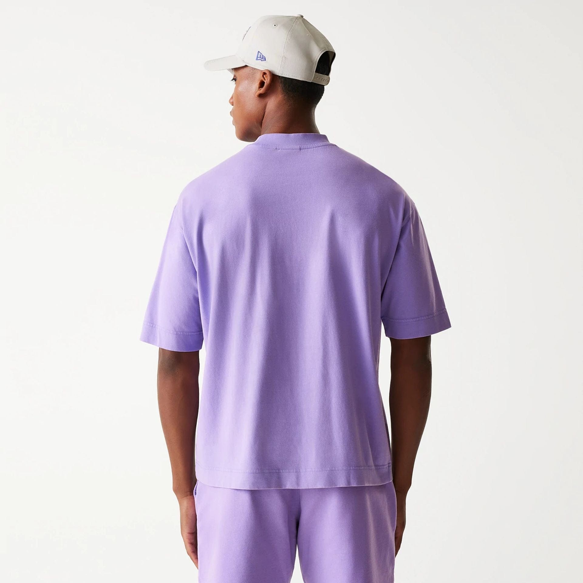 Los Angeles Lakers New Era Washed Style Oversized Box T-Shirt Lila