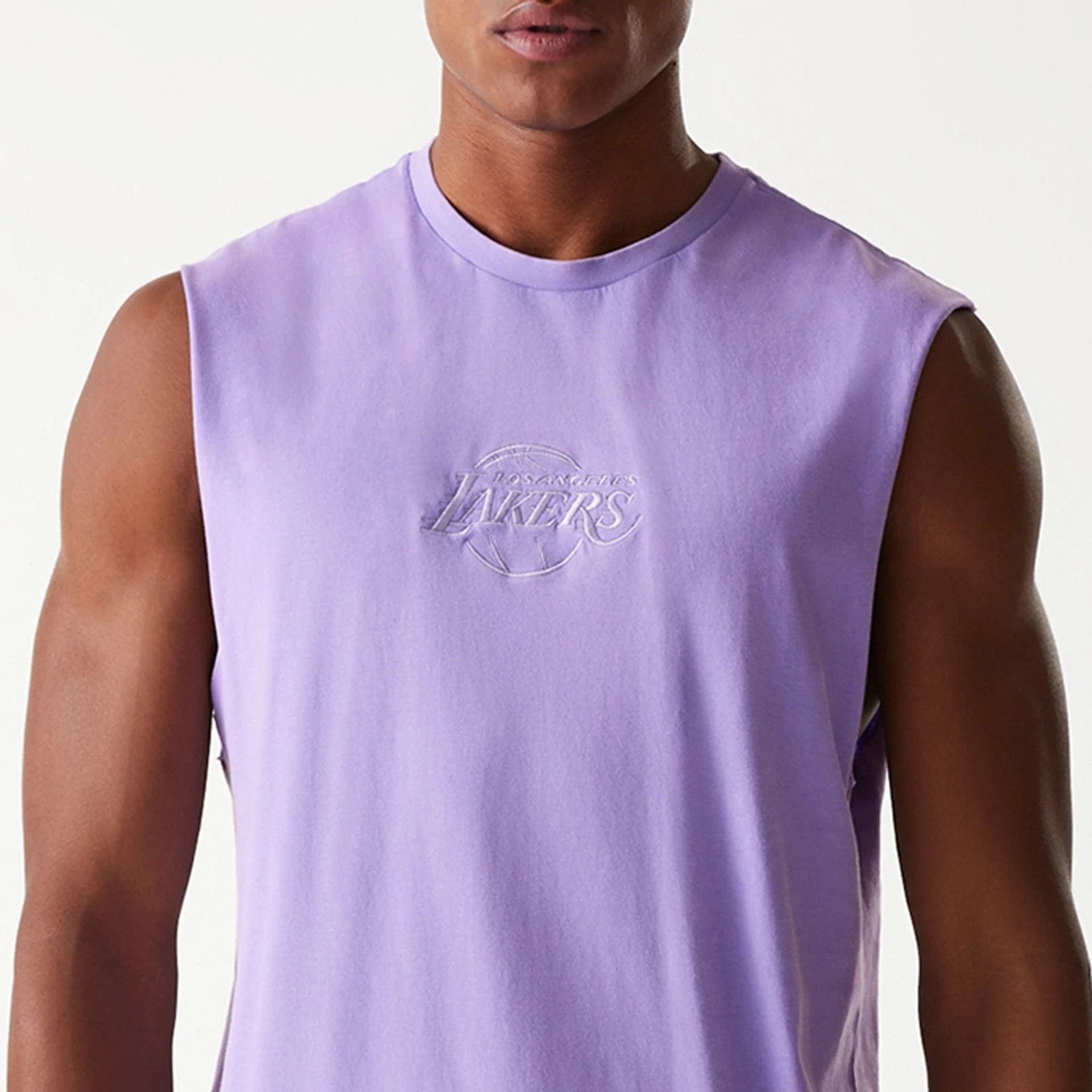 Los Angeles Lakers New Era Washed Style Oversized Tanktop Sleeveless T-Shirt Lila