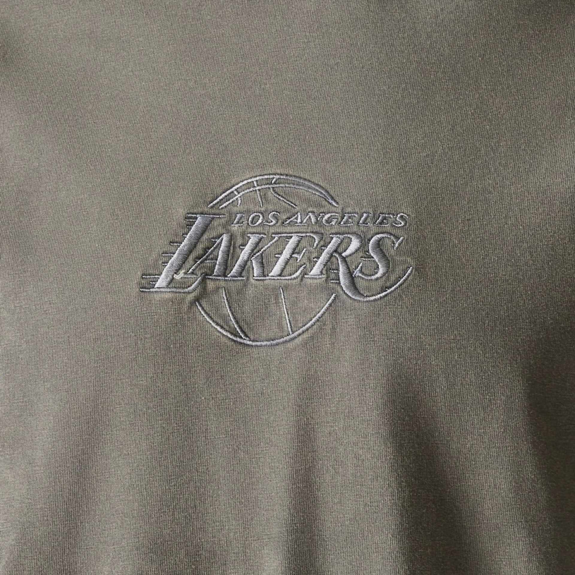 Los Angeles Lakers New Era Washed Style Oversized Box T-Shirt Grau