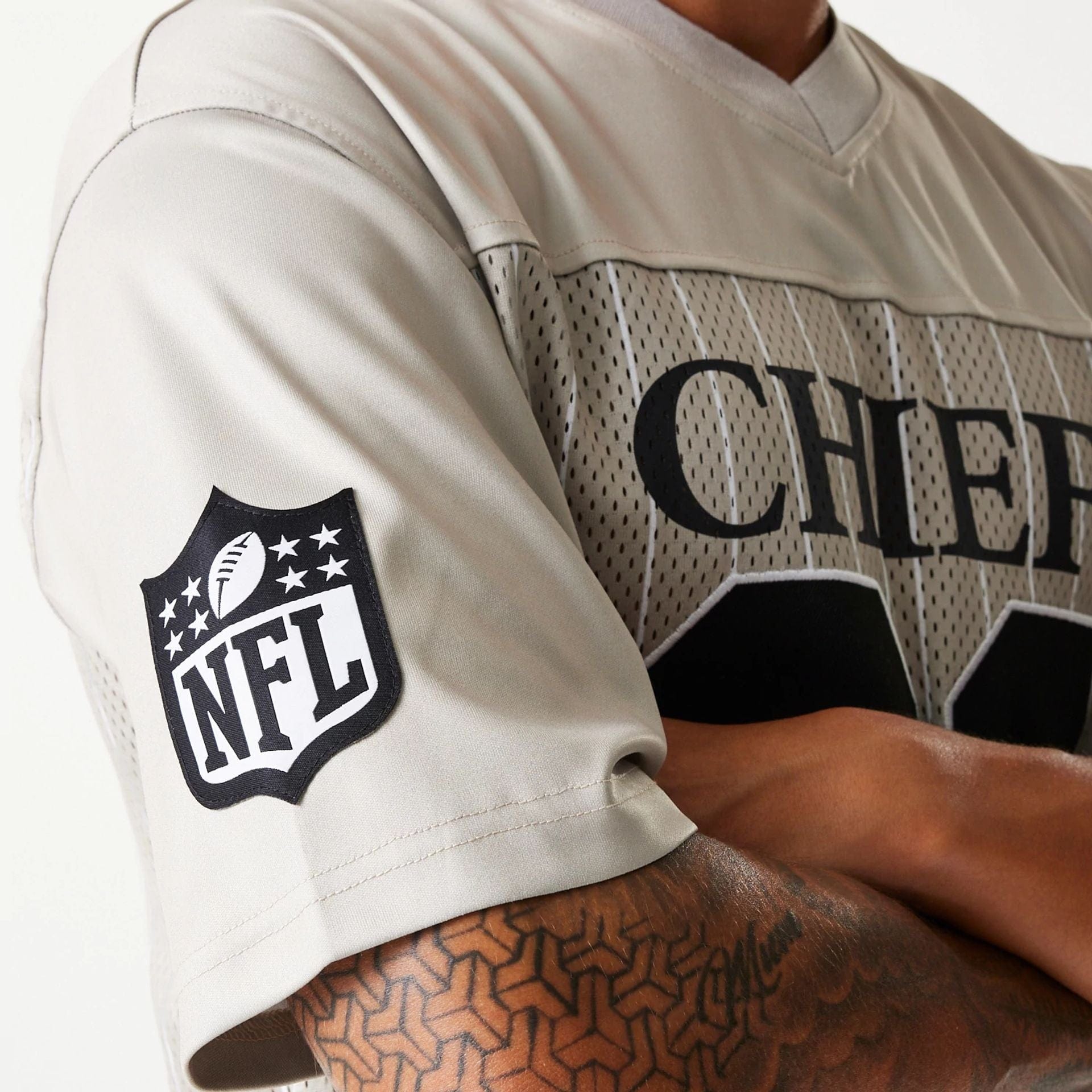 Kansas City Chiefs New Era Pinstripe NFL Trikot Beige