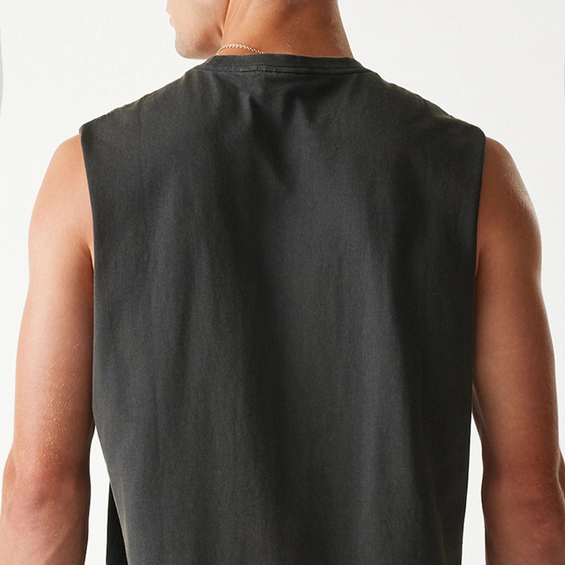 Chicago Bulls New Era Washed Style Oversized Tanktop Sleeveless T-Shirt Grau