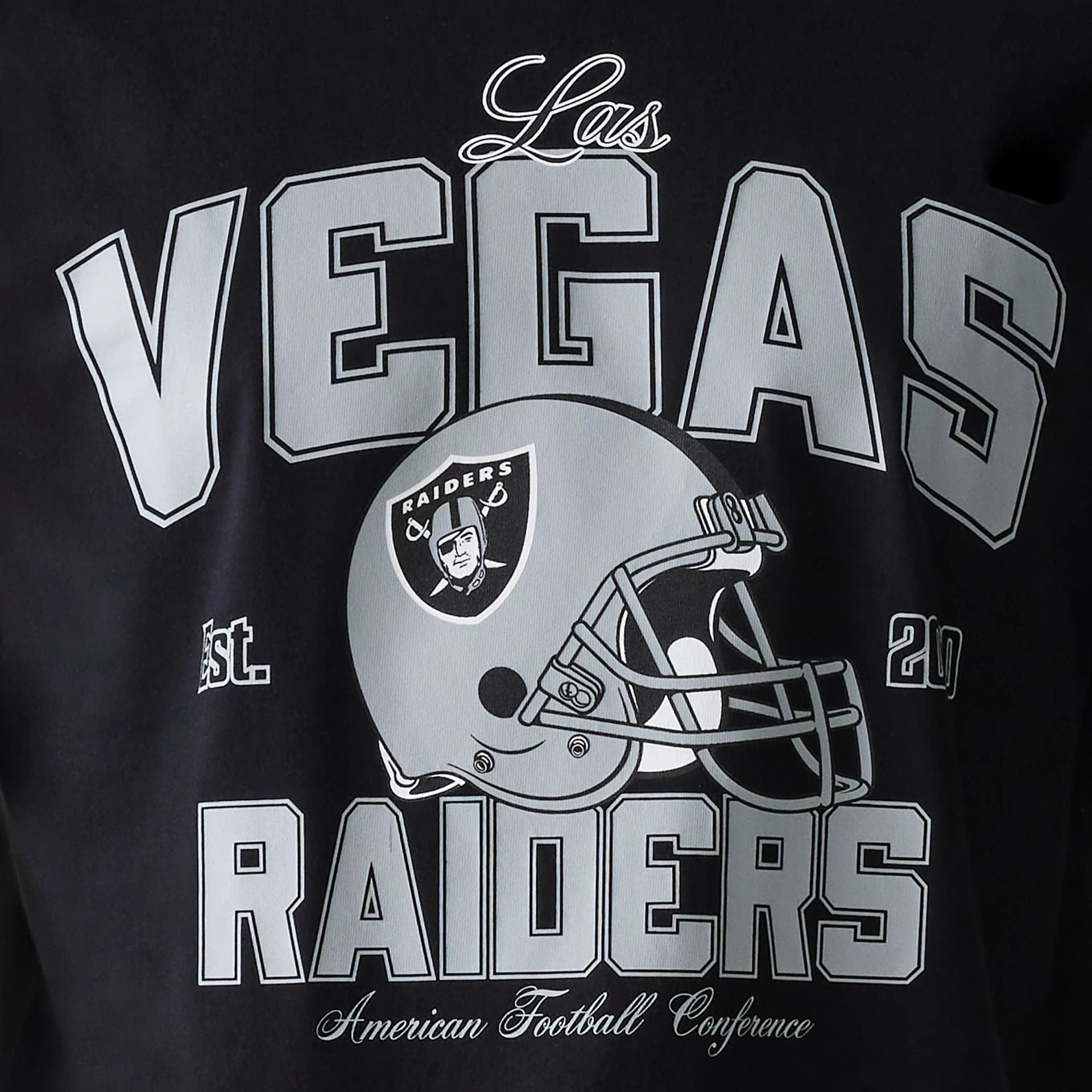 Las Vegas Raiders New Era Oversized Helmet Tanktop Sleeveless NFL T-Shirt Schwarz