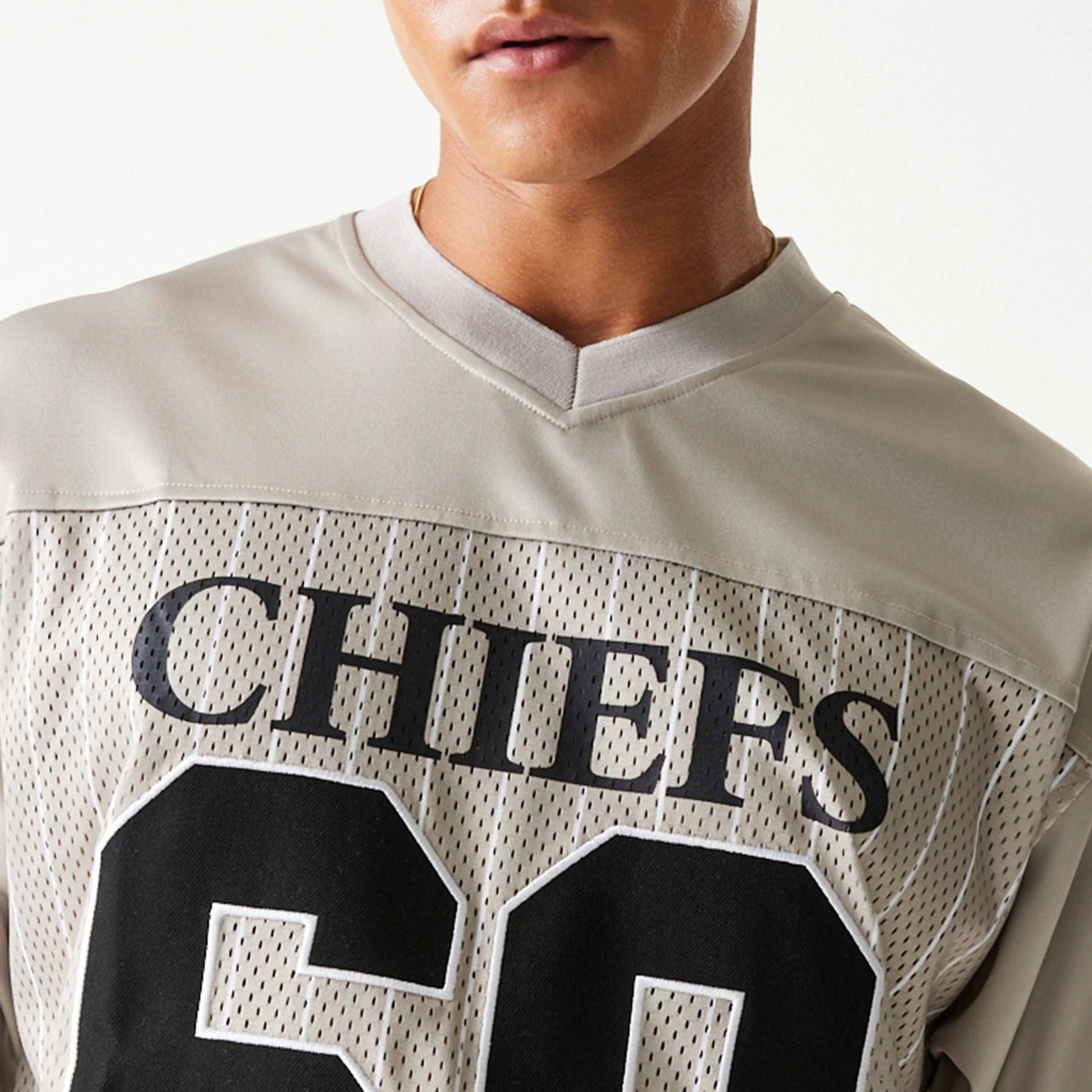 Kansas City Chiefs New Era Pinstripe NFL Trikot Beige
