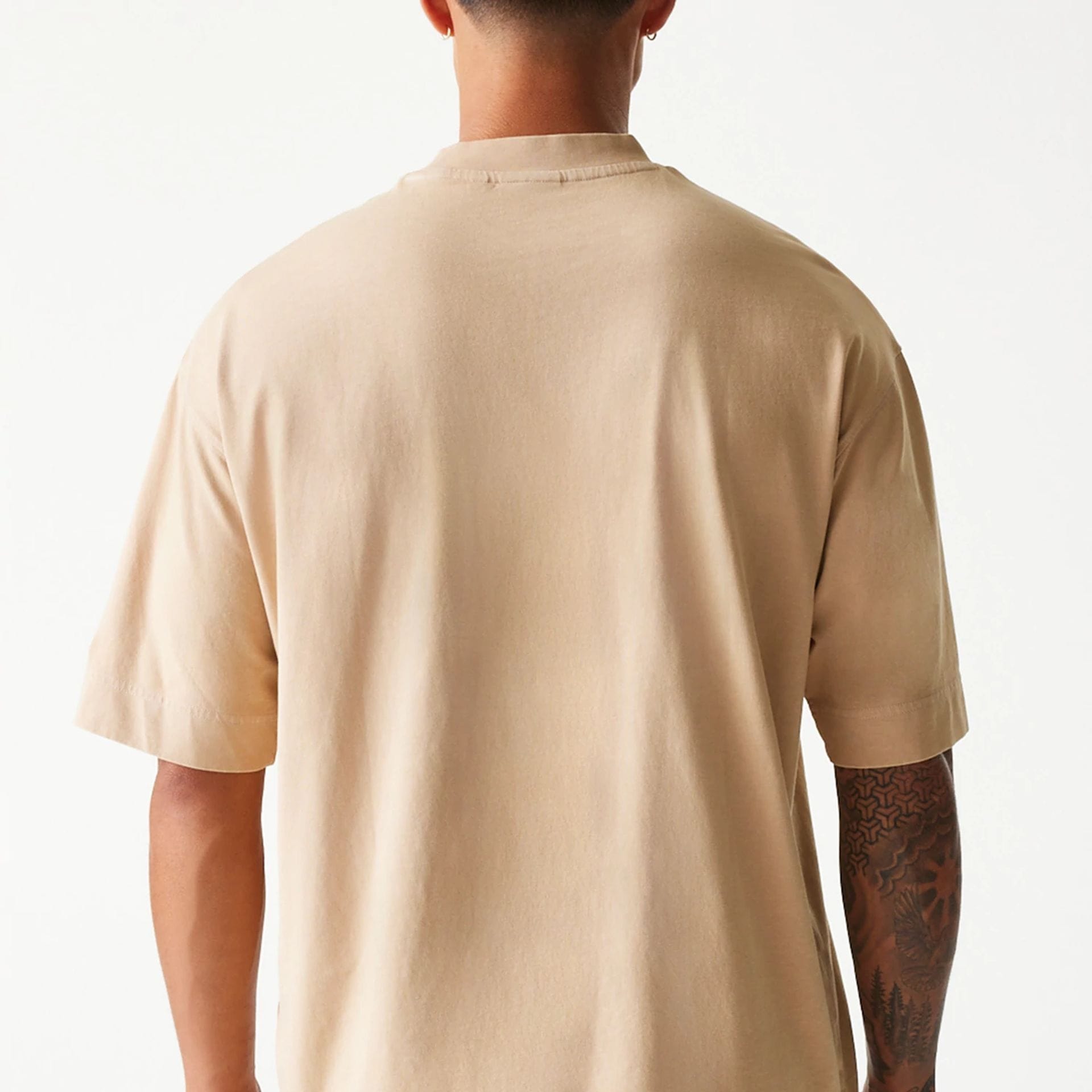 Chicago Bulls New Era Washed Style Oversized Box T-Shirt Beige