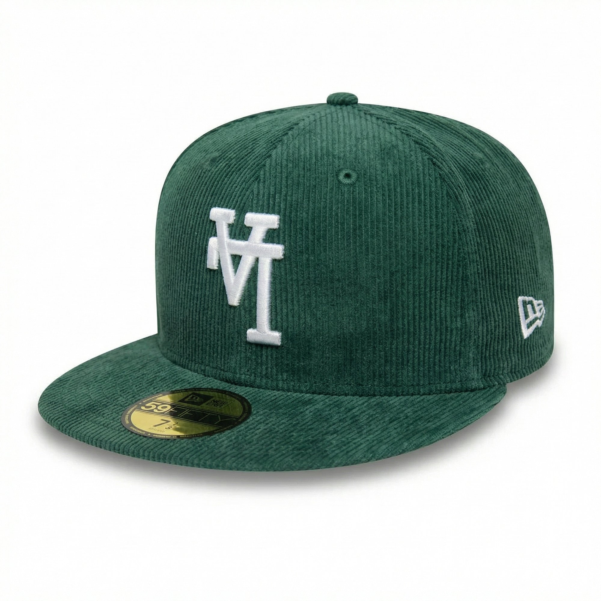 Los Angeles Dodgers Cord Upside Down New Era 59FIFTY MLB Cap Grün StadiumDreams Exclusive