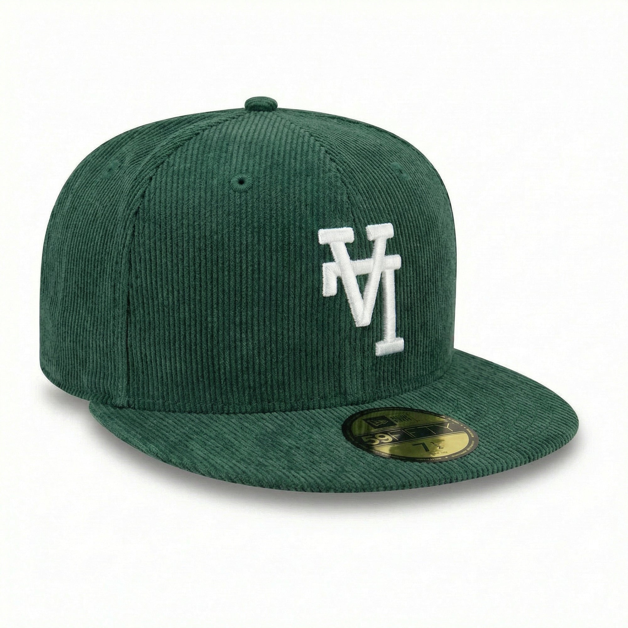 Los Angeles Dodgers Cord Upside Down New Era 59FIFTY MLB Cap Grün StadiumDreams Exclusive