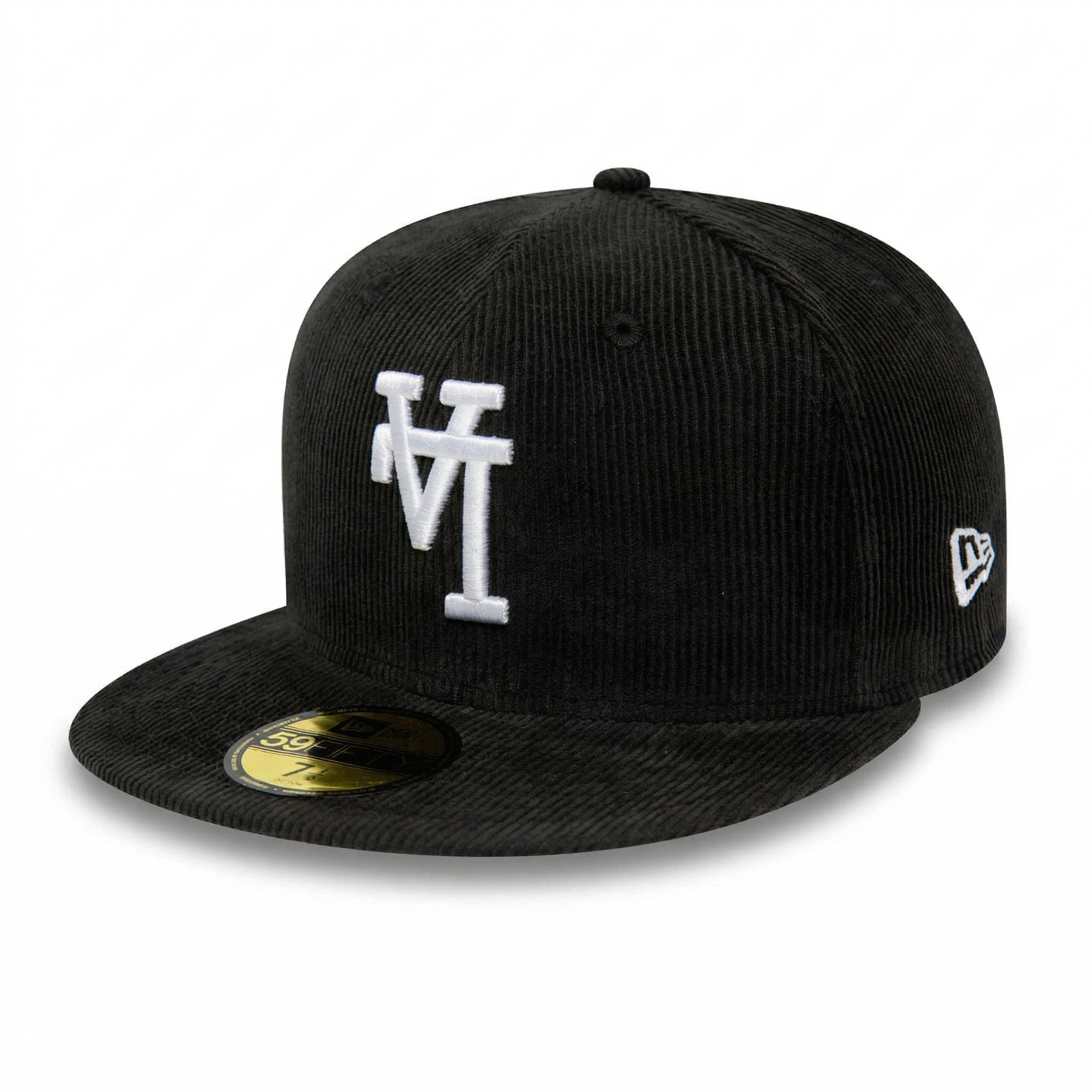 Los Angeles Dodgers Cord Upside Down New Era 59FIFTY MLB Cap Schwarz StadiumDreams Exclusive